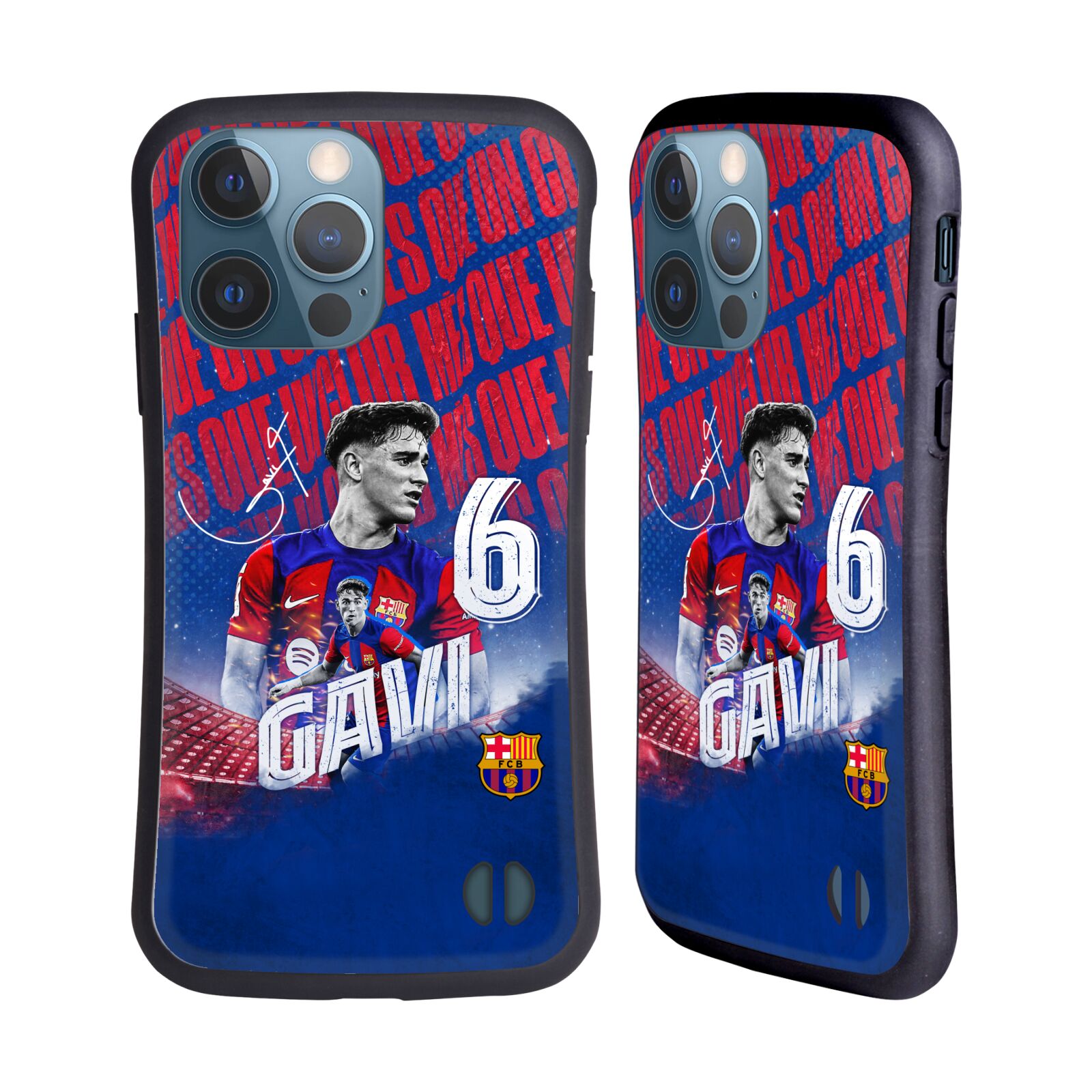 Odolný zadní obal pro mobil Apple iPhone 13 PRO - HEAD CASE - FC Barcelona - Gavi