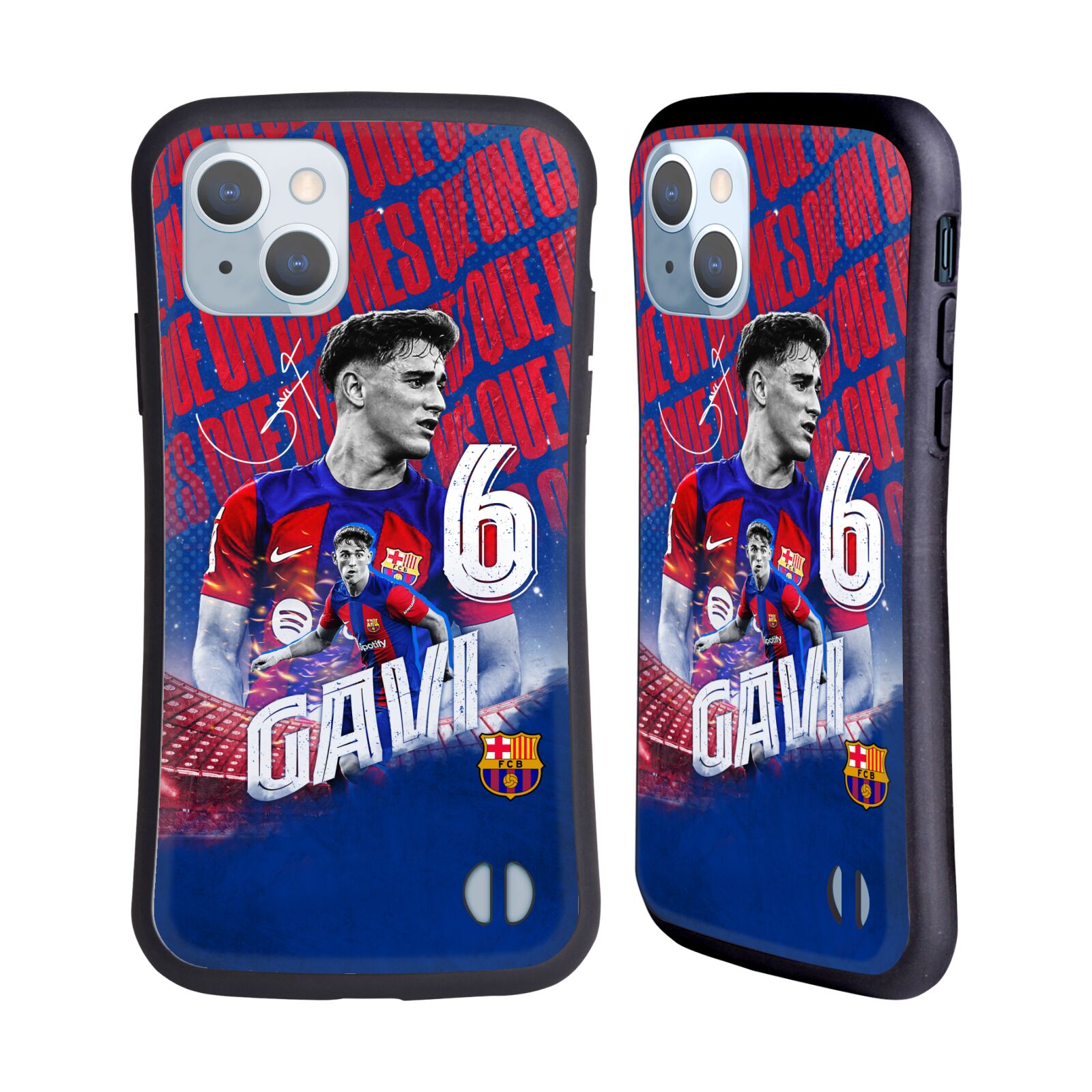 Odolný zadní obal pro mobil Apple iPhone 14 - HEAD CASE - FC Barcelona - Gavi