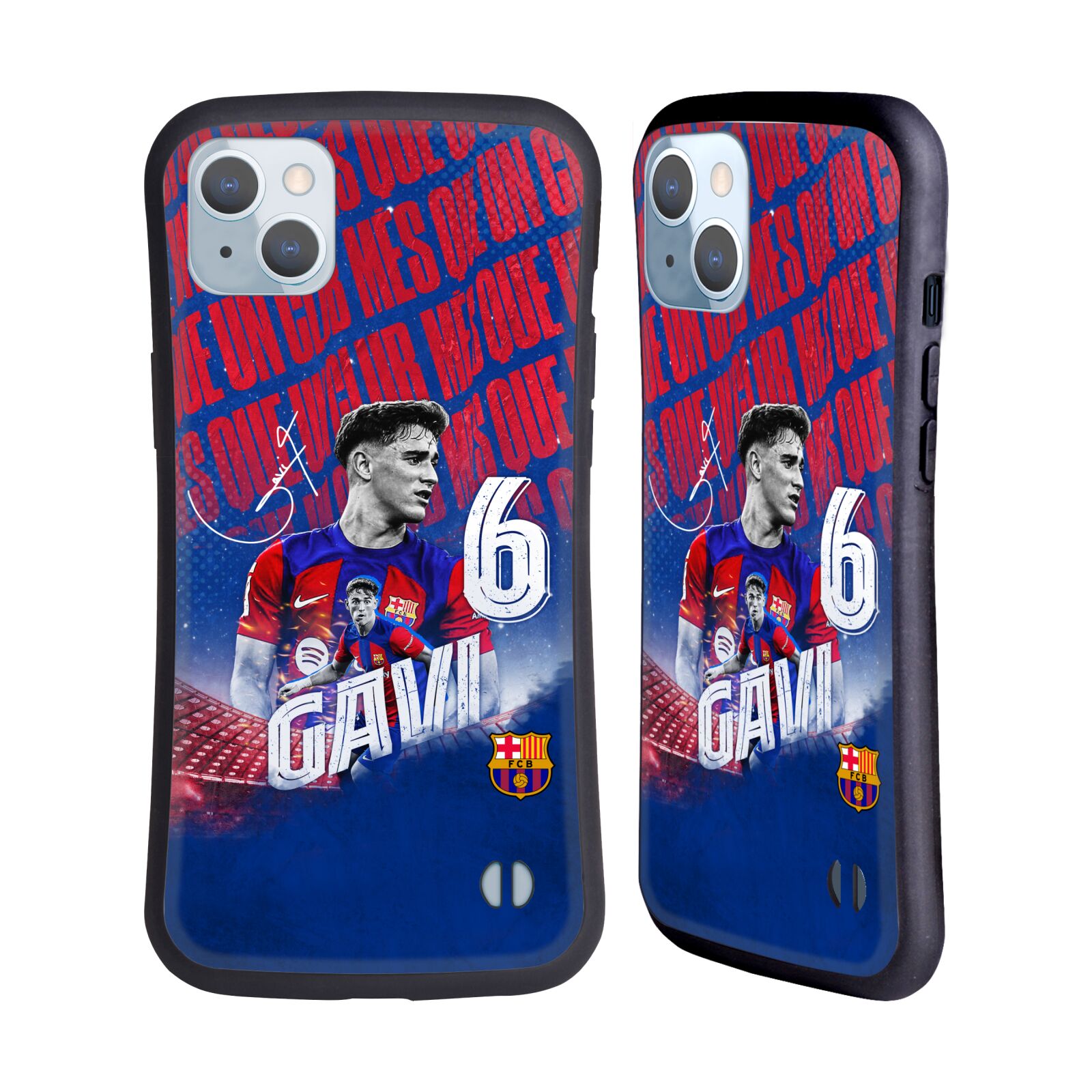 Odolný zadní obal pro mobil Apple iPhone 14 PLUS - HEAD CASE - FC Barcelona - Gavi