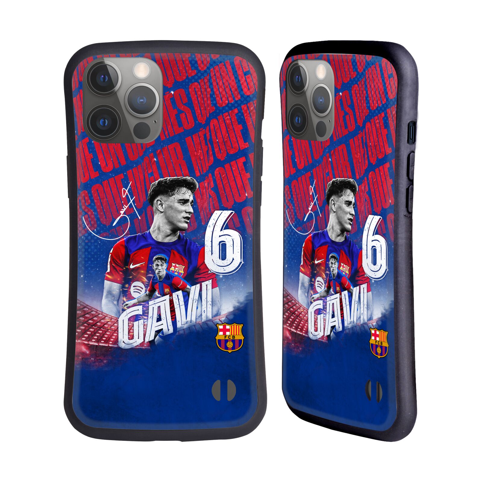 Odolný zadní obal pro mobil Apple iPhone 14 PRO MAX - HEAD CASE - FC Barcelona - Gavi