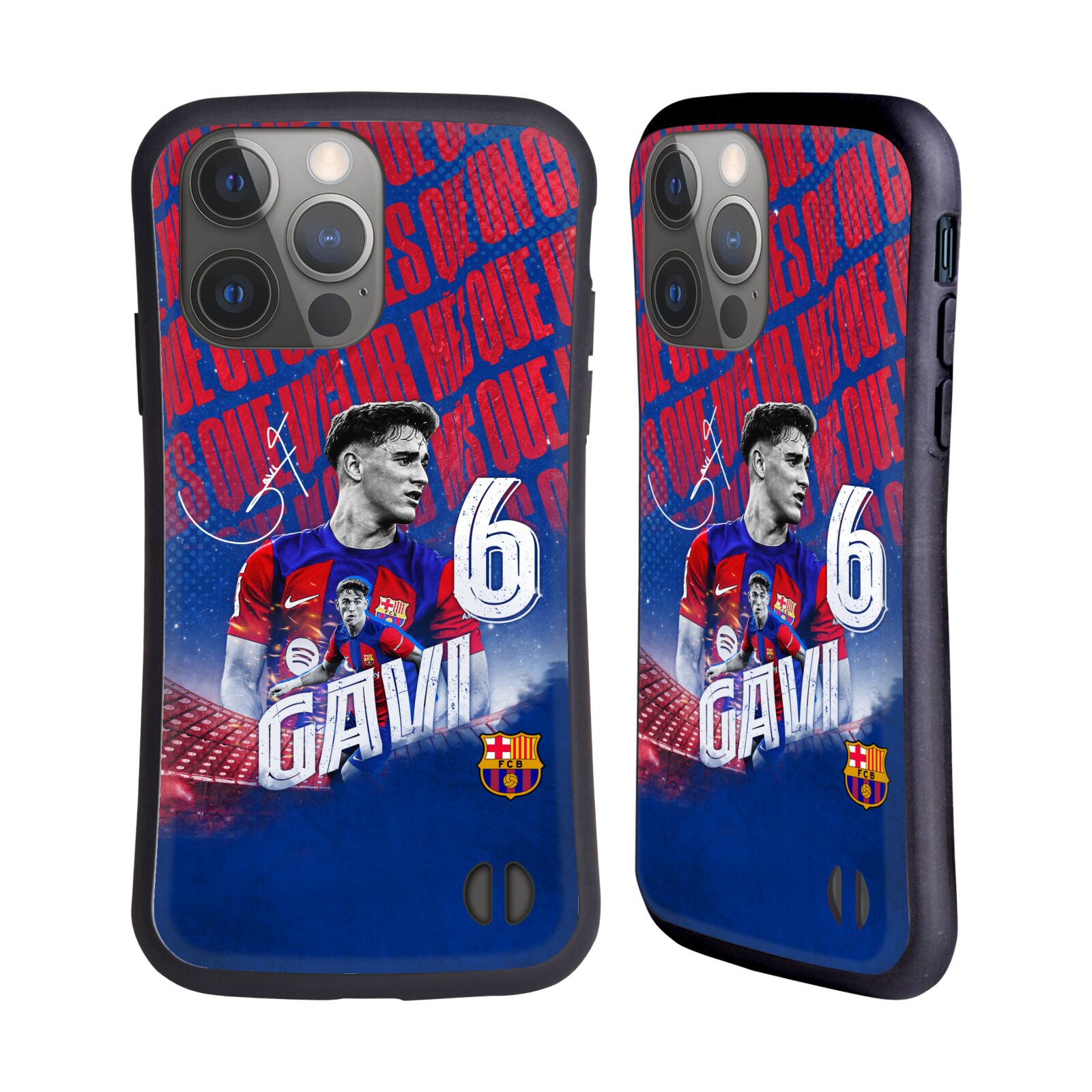 Odolný zadní obal pro mobil Apple iPhone 14 PRO - HEAD CASE - FC Barcelona - Gavi