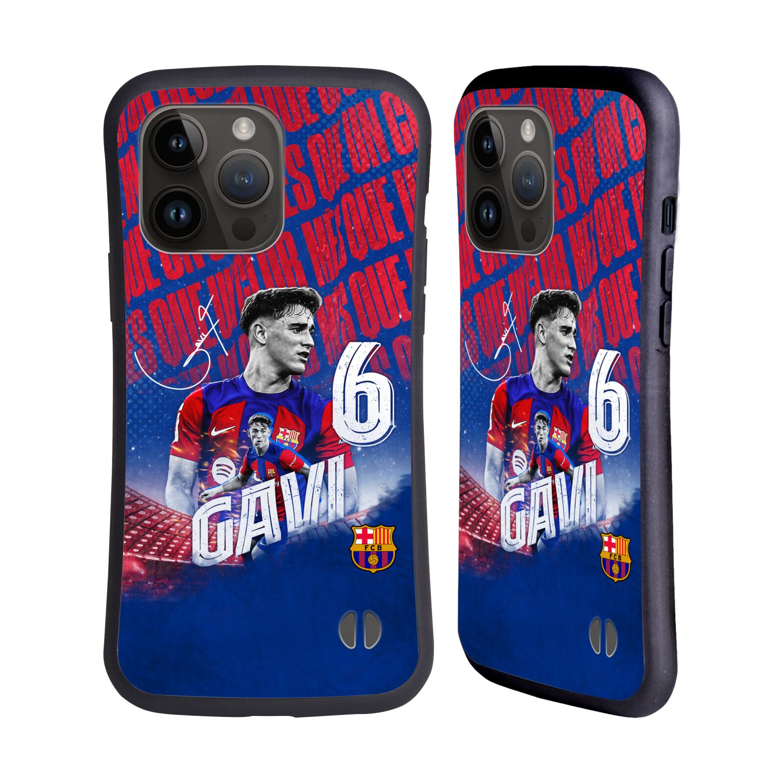 Odolný zadní obal pro mobil Apple iPhone 15 PRO MAX - HEAD CASE - FC Barcelona - Gavi