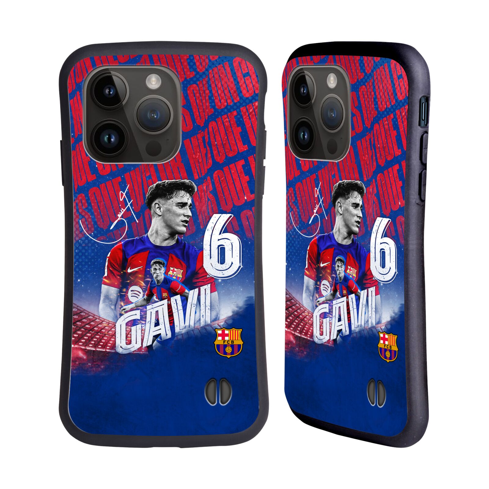 Odolný zadní obal pro mobil Apple iPhone 15 PRO - HEAD CASE - FC Barcelona - Gavi