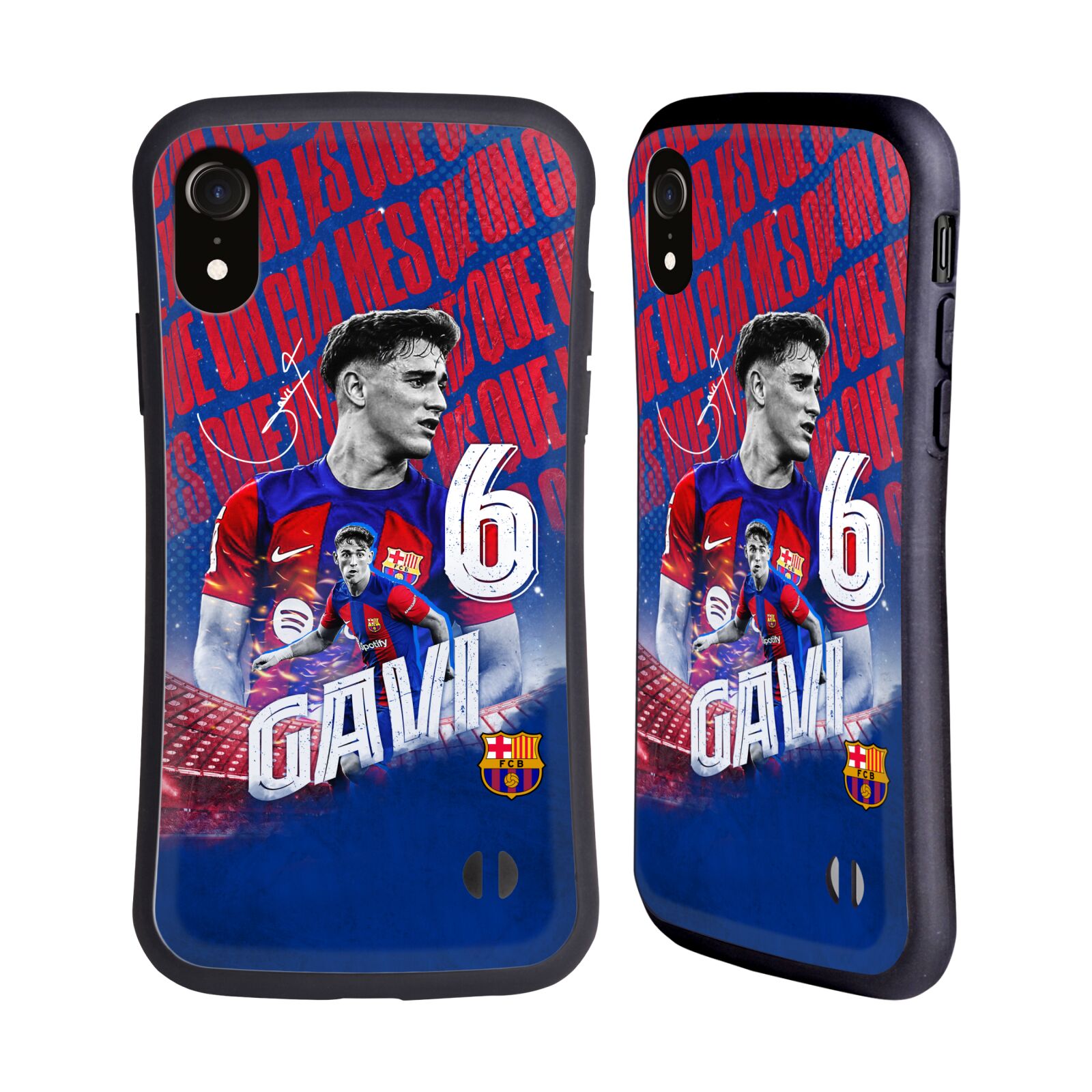 Odolný zadní obal pro mobil Apple Iphone XR - HEAD CASE - FC Barcelona - Gavi