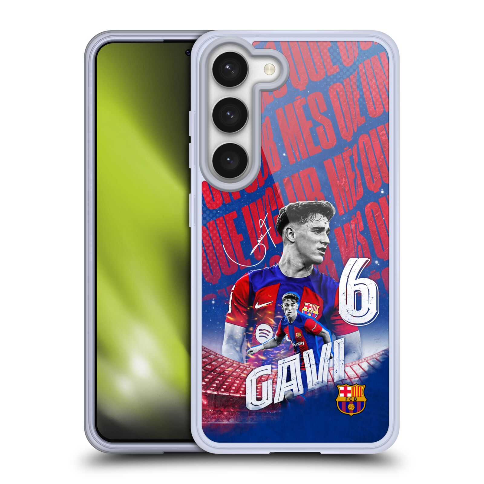 Obal na mobil Samsung Galaxy S23 5G - HEAD CASE - FC BARCELONA - Gavi