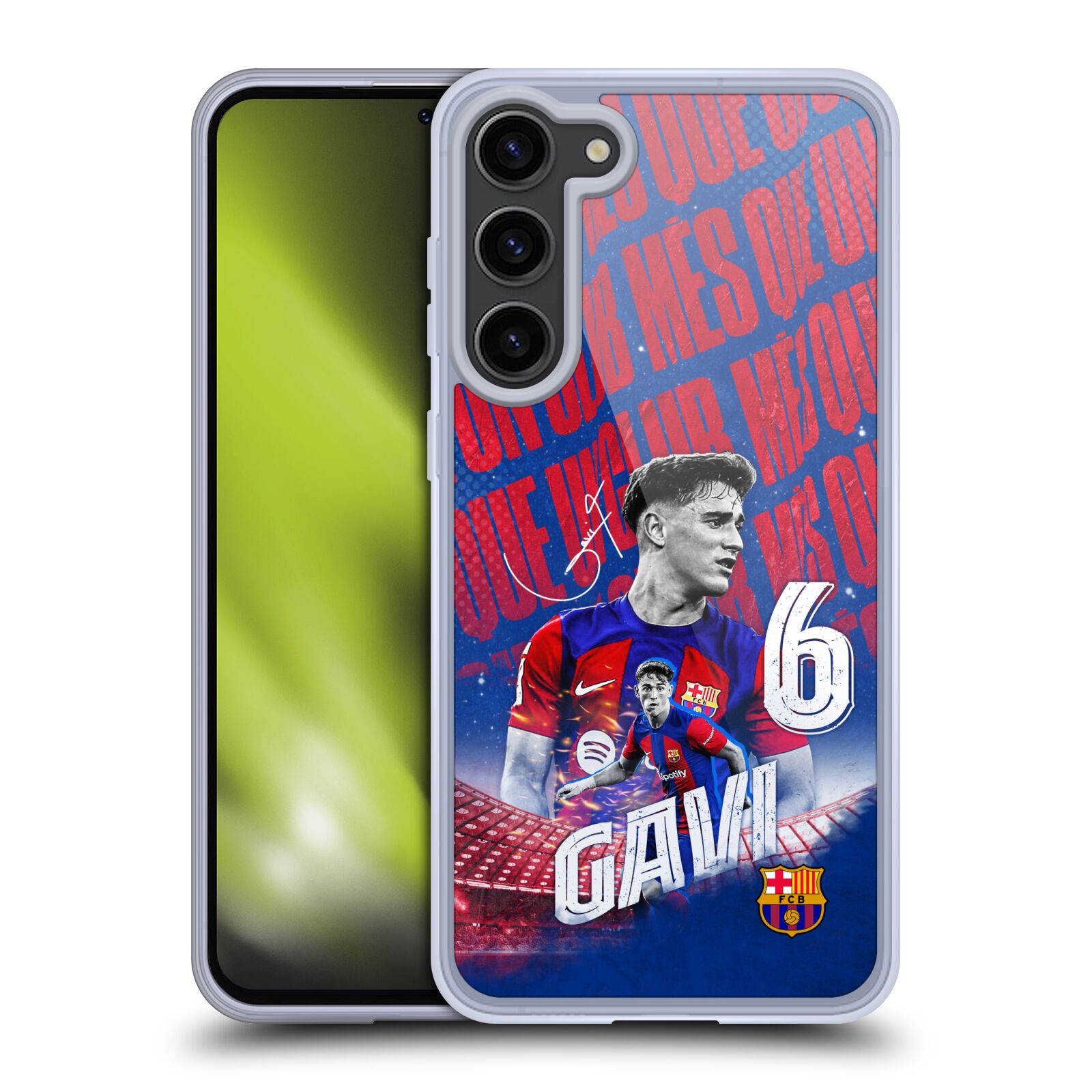 Obal na mobil Samsung Galaxy S23+ 5G - HEAD CASE - FC BARCELONA - Gavi