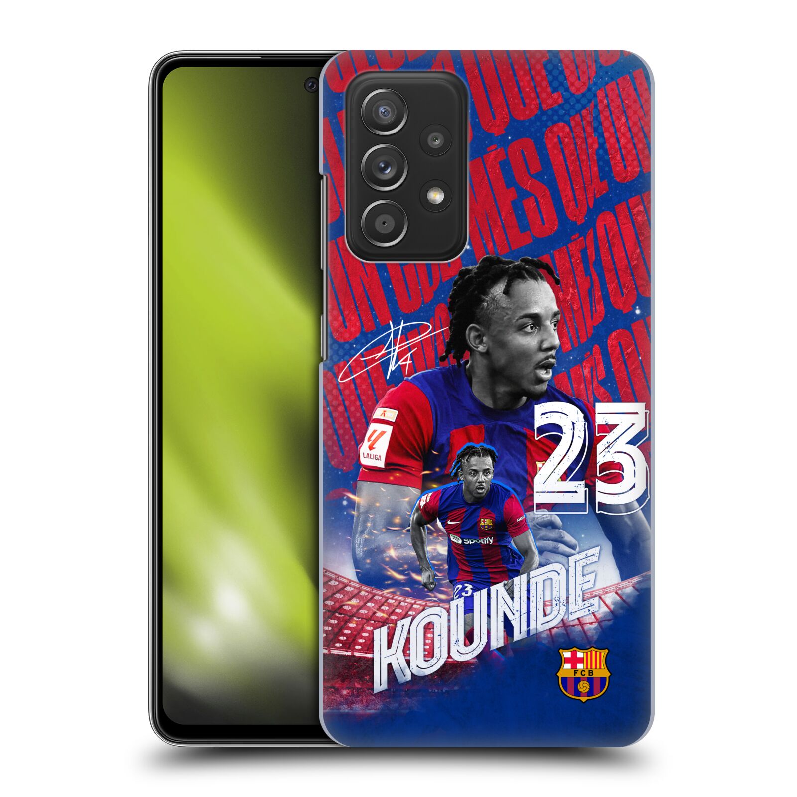 Obal na mobil Samsung Galaxy A52 / A52 5G / A52s 5G - HEAD CASE - FC BARCELONA - Jules Koundé