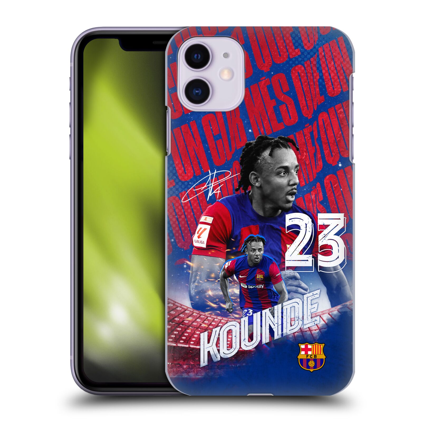 Obal na mobil Apple Iphone 11 - HEAD CASE - FC BARCELONA - Jules Koundé