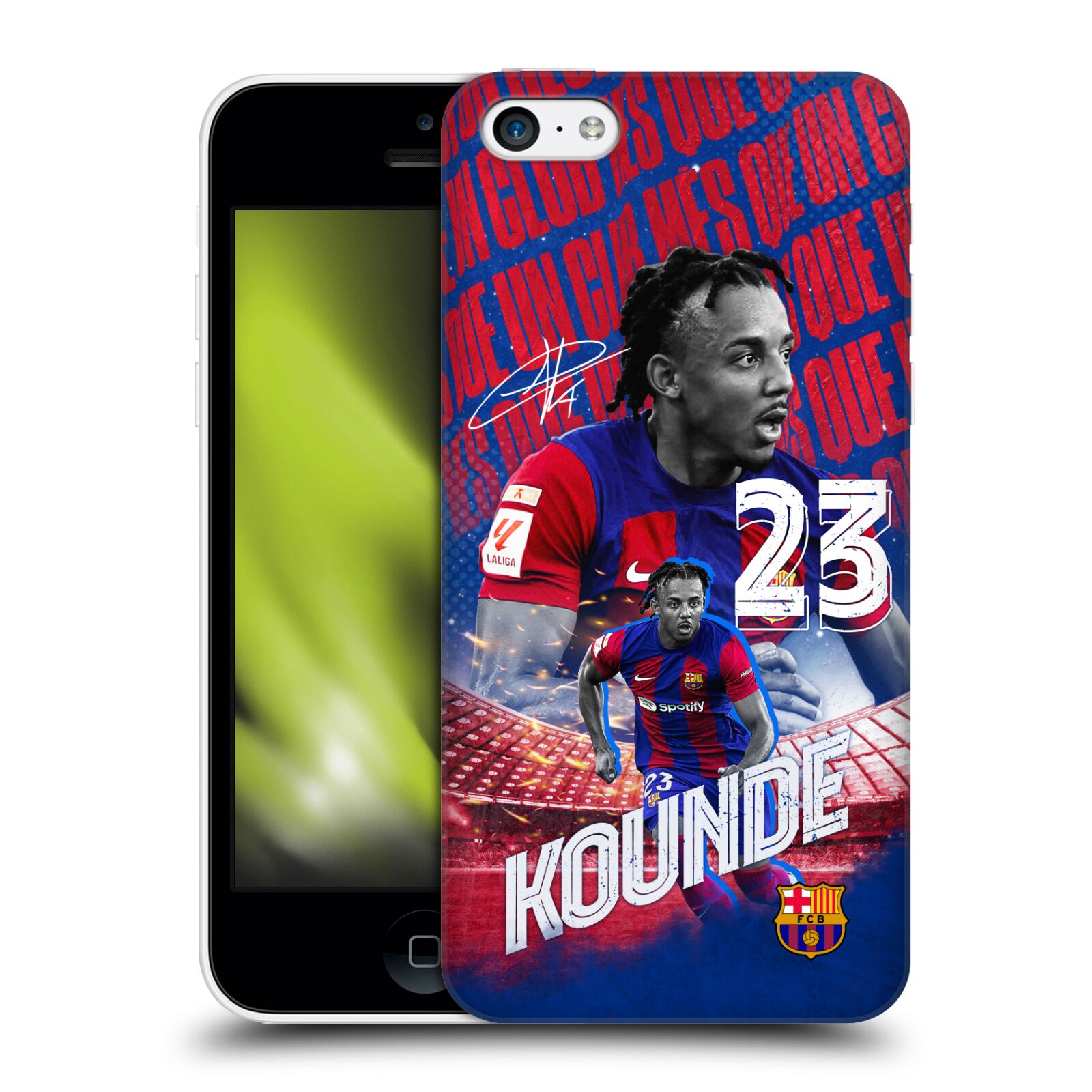 Obal na mobil Apple Iphone 5C - HEAD CASE - FC BARCELONA - Jules Koundé