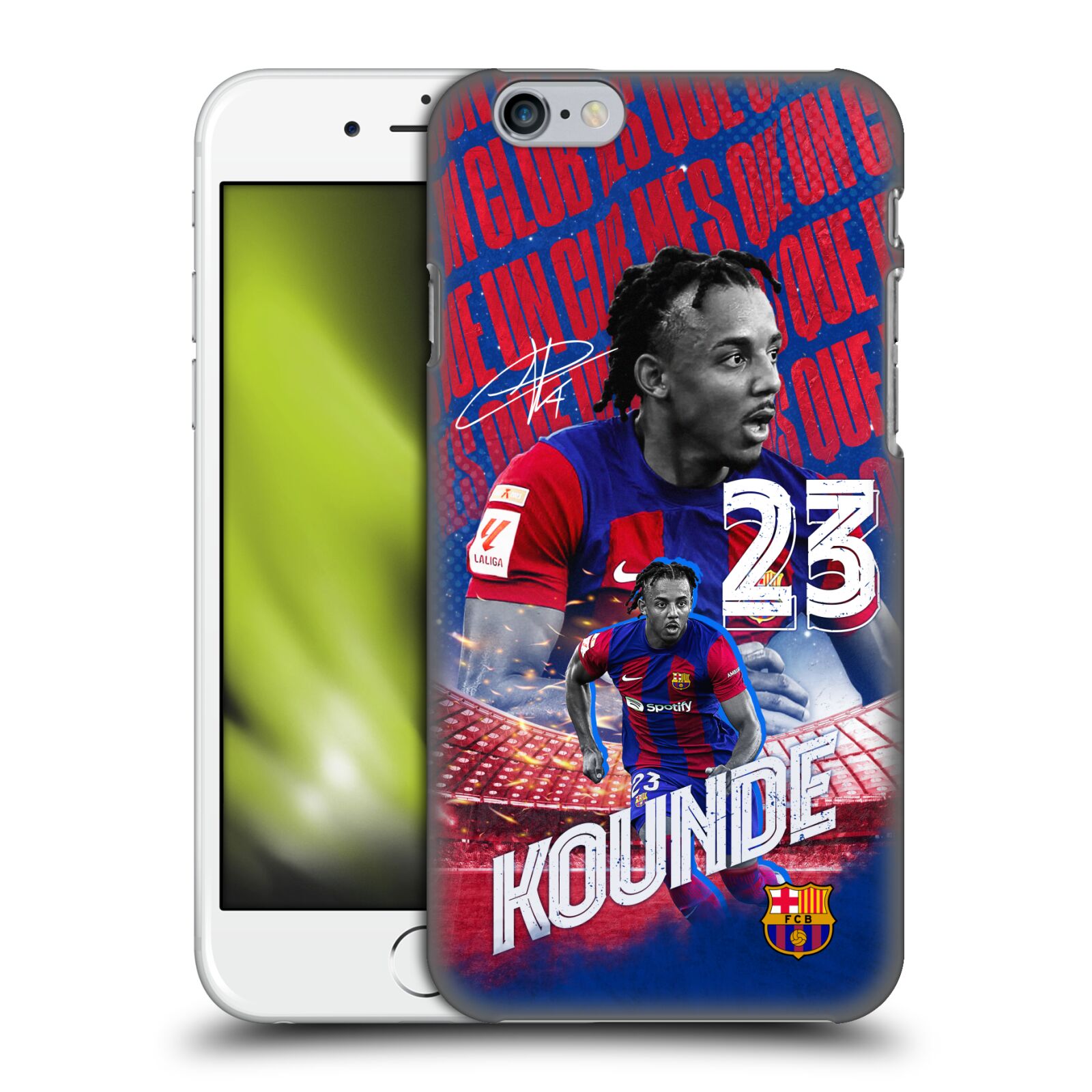 Obal na mobil Apple Iphone 6/6S - HEAD CASE - FC BARCELONA - Jules Koundé