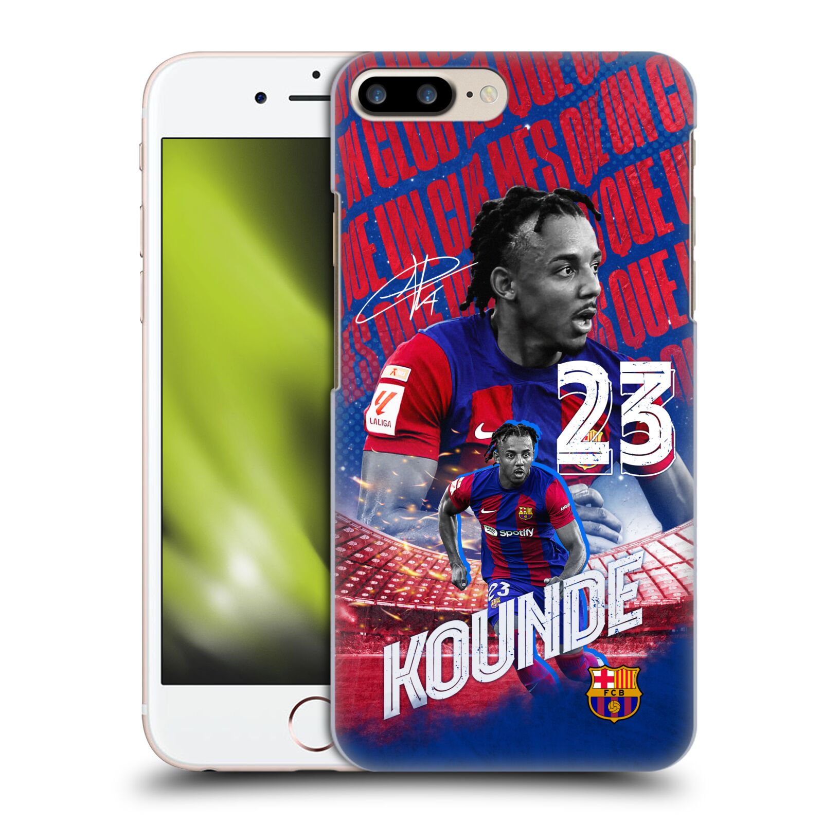 Obal na mobil Apple Iphone 7/8 PLUS - HEAD CASE - FC BARCELONA - Jules Koundé