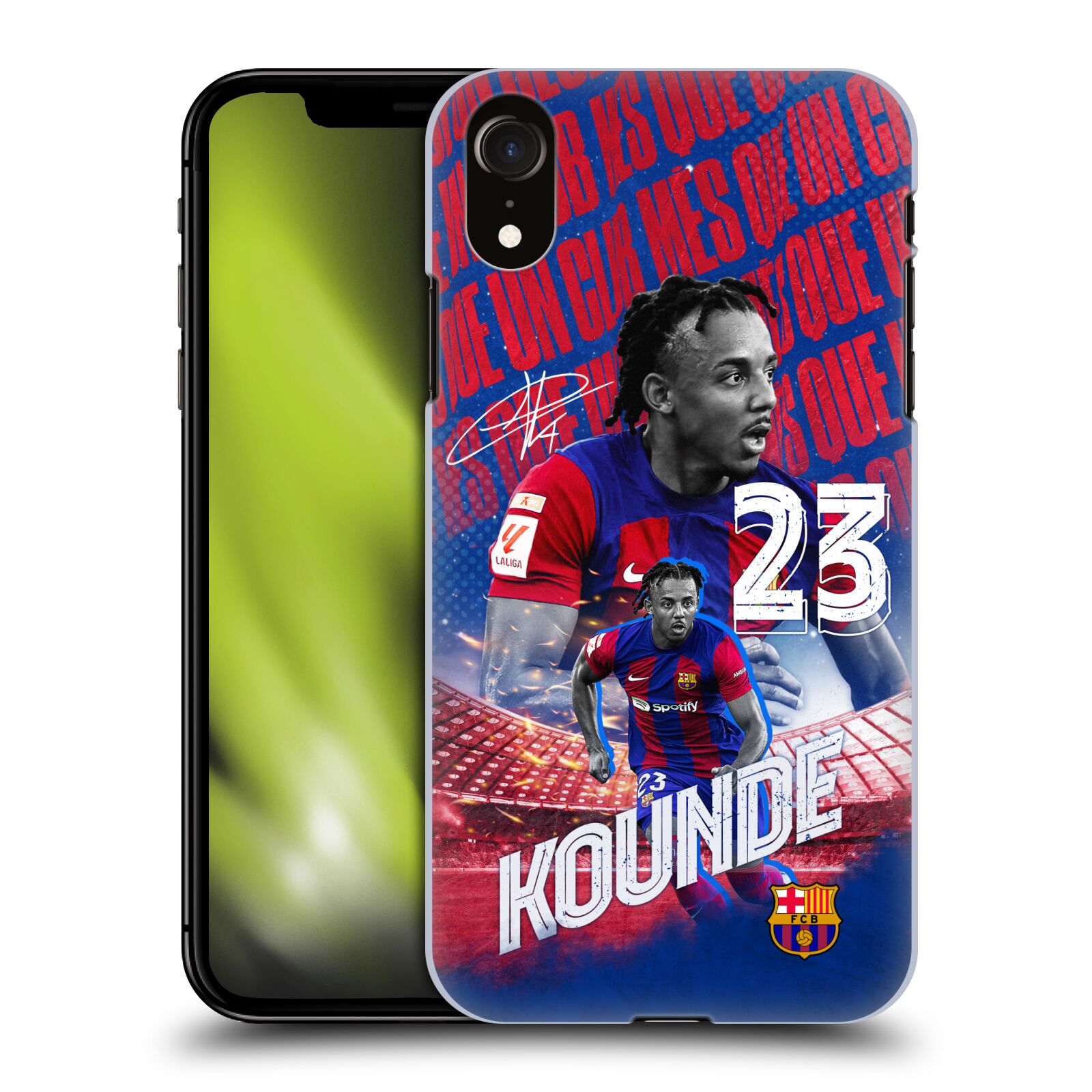 Obal na mobil Apple Iphone XR - HEAD CASE - FC BARCELONA - Jules Koundé