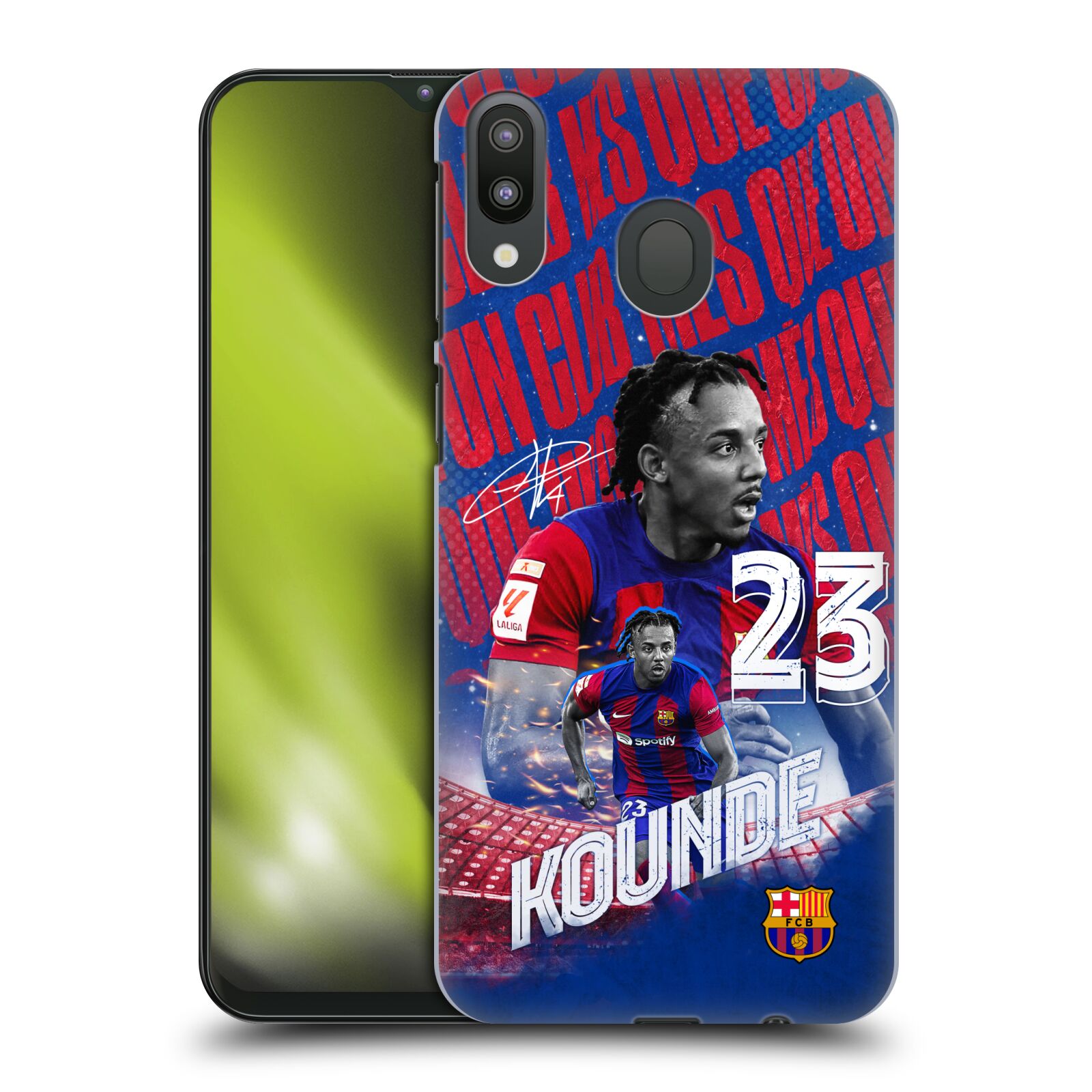 Obal na mobil Samsung Galaxy M20 - HEAD CASE - FC BARCELONA - Jules Koundé