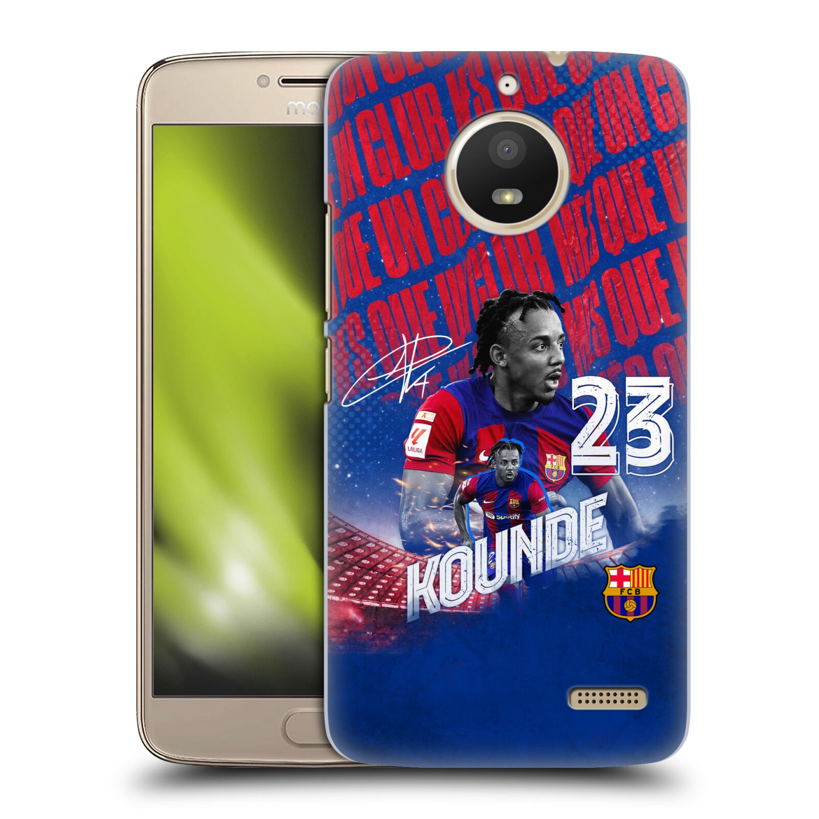 Obal na mobil Lenovo Moto E4 - HEAD CASE - FC BARCELONA - Jules Koundé