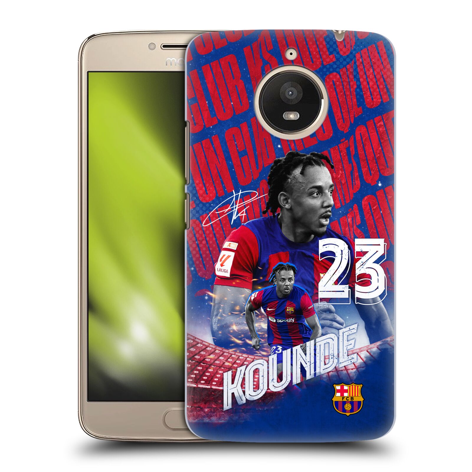 Obal na mobil Lenovo Moto E4 PLUS - HEAD CASE - FC BARCELONA - Jules Koundé