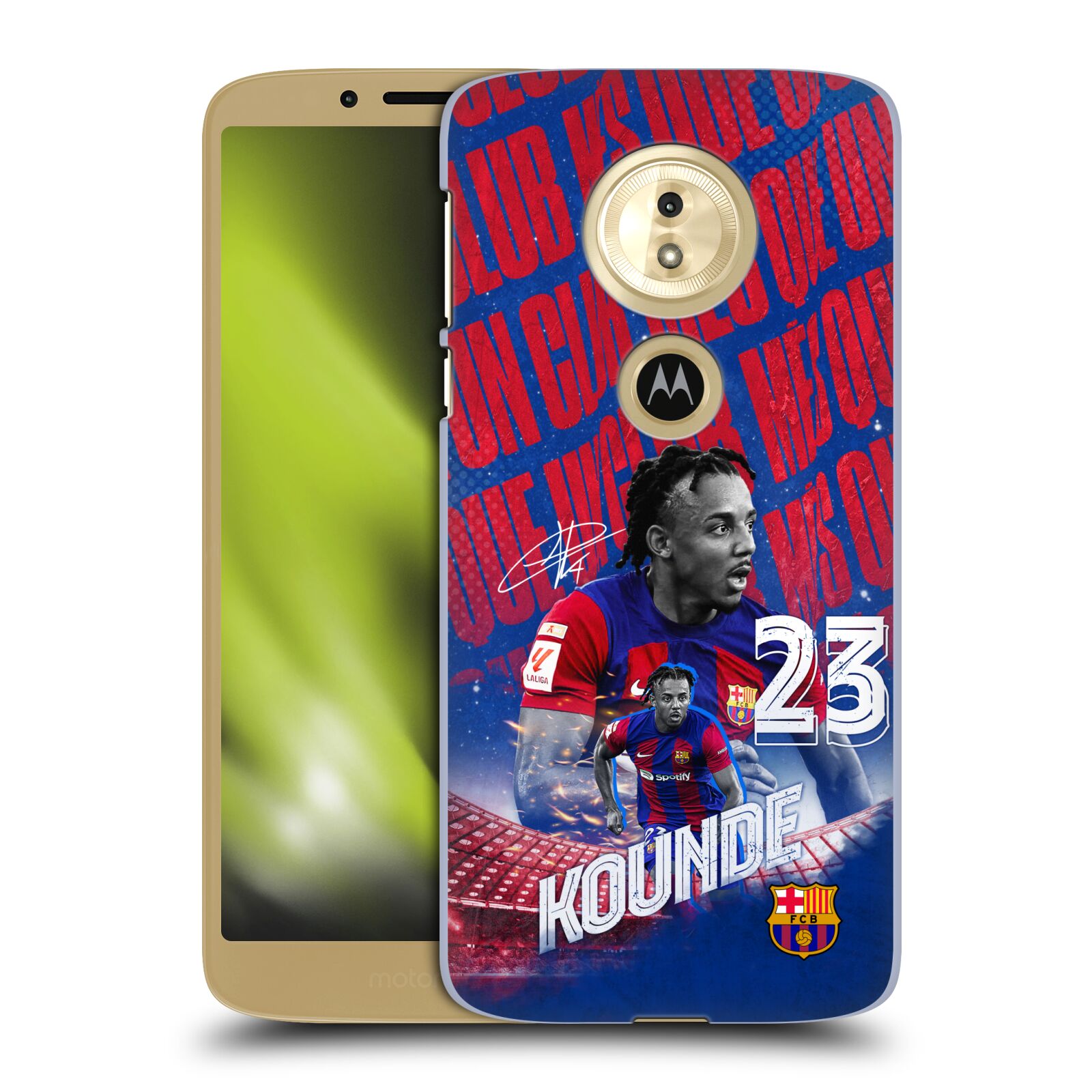 Obal na mobil Motorola Moto E5 - HEAD CASE - FC BARCELONA - Jules Koundé