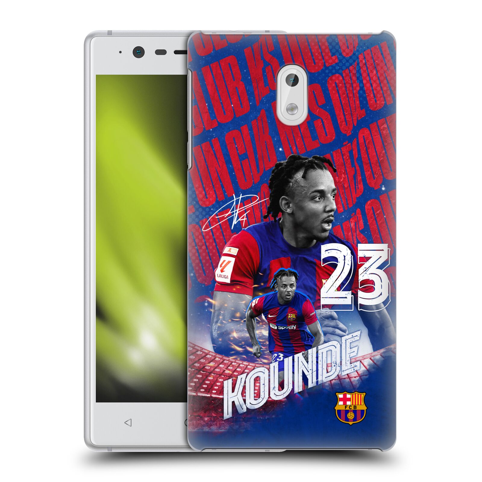Obal na mobil Nokia 3 - HEAD CASE - FC BARCELONA - Jules Koundé