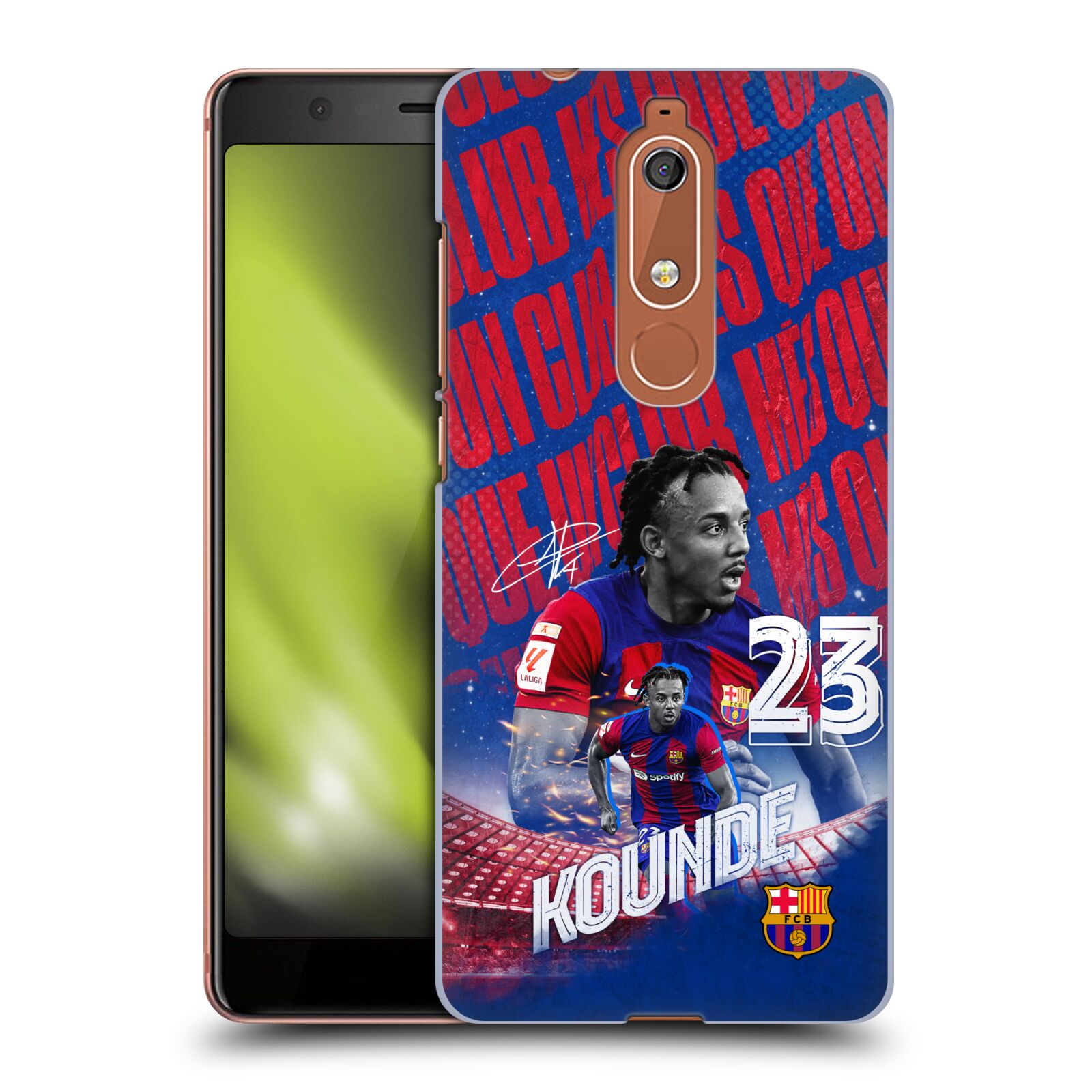 Obal na mobil Nokia 5.1 - HEAD CASE - FC BARCELONA - Jules Koundé
