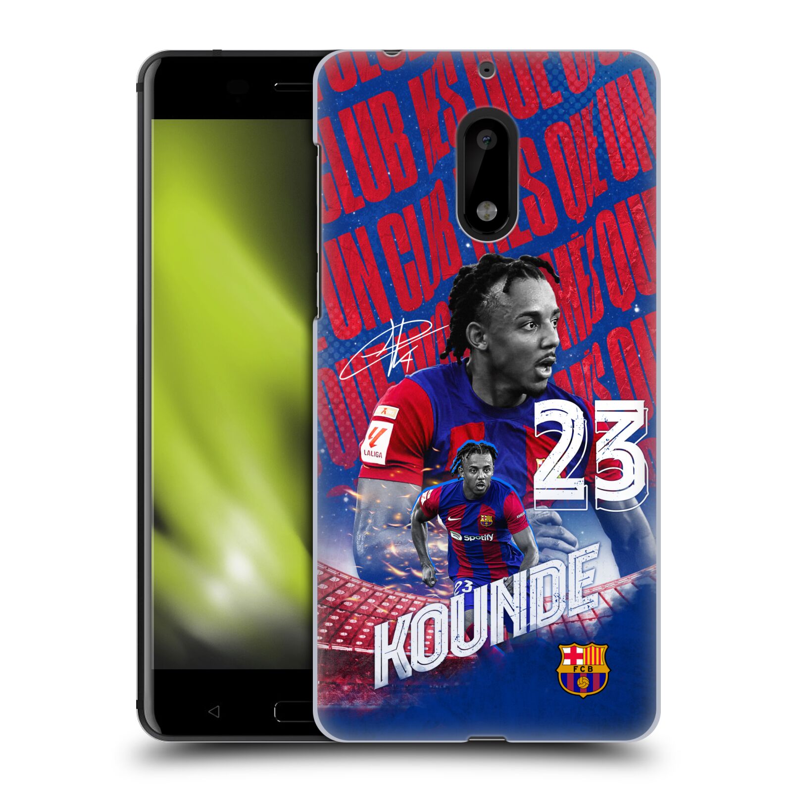 Obal na mobil Nokia 6 - HEAD CASE - FC BARCELONA - Jules Koundé