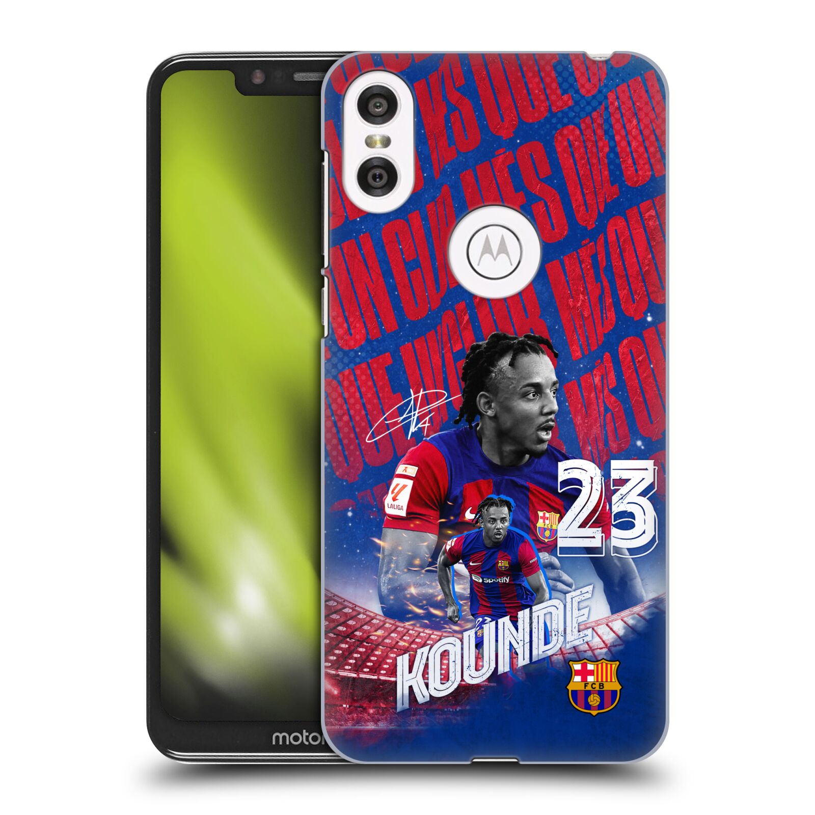 Obal na mobil Motorola Moto ONE - HEAD CASE - FC BARCELONA - Jules Koundé