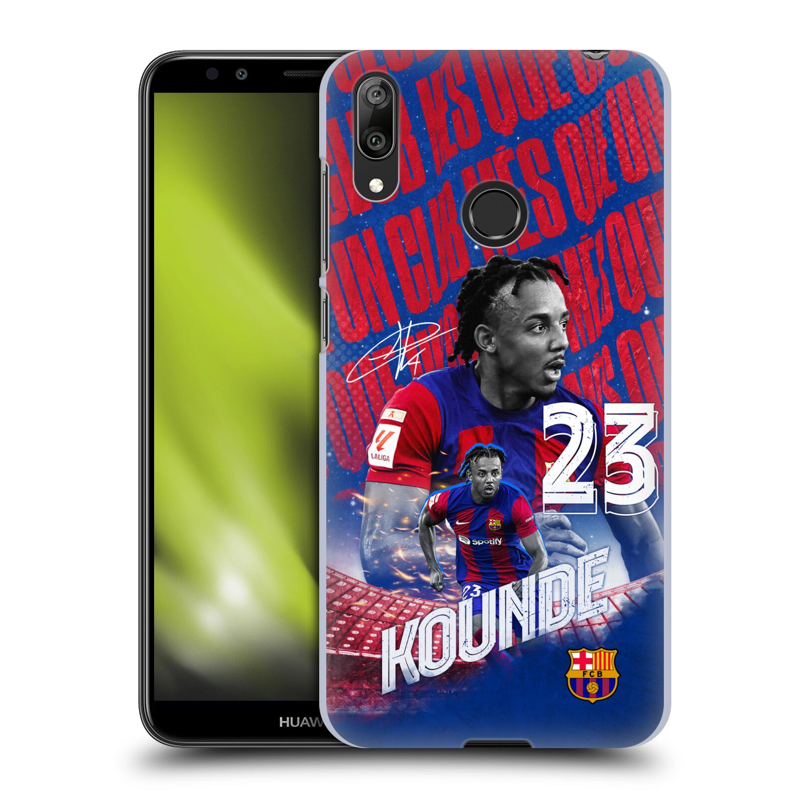 Obal na mobil Huawei Y7 2019 - HEAD CASE - FC BARCELONA - Jules Koundé