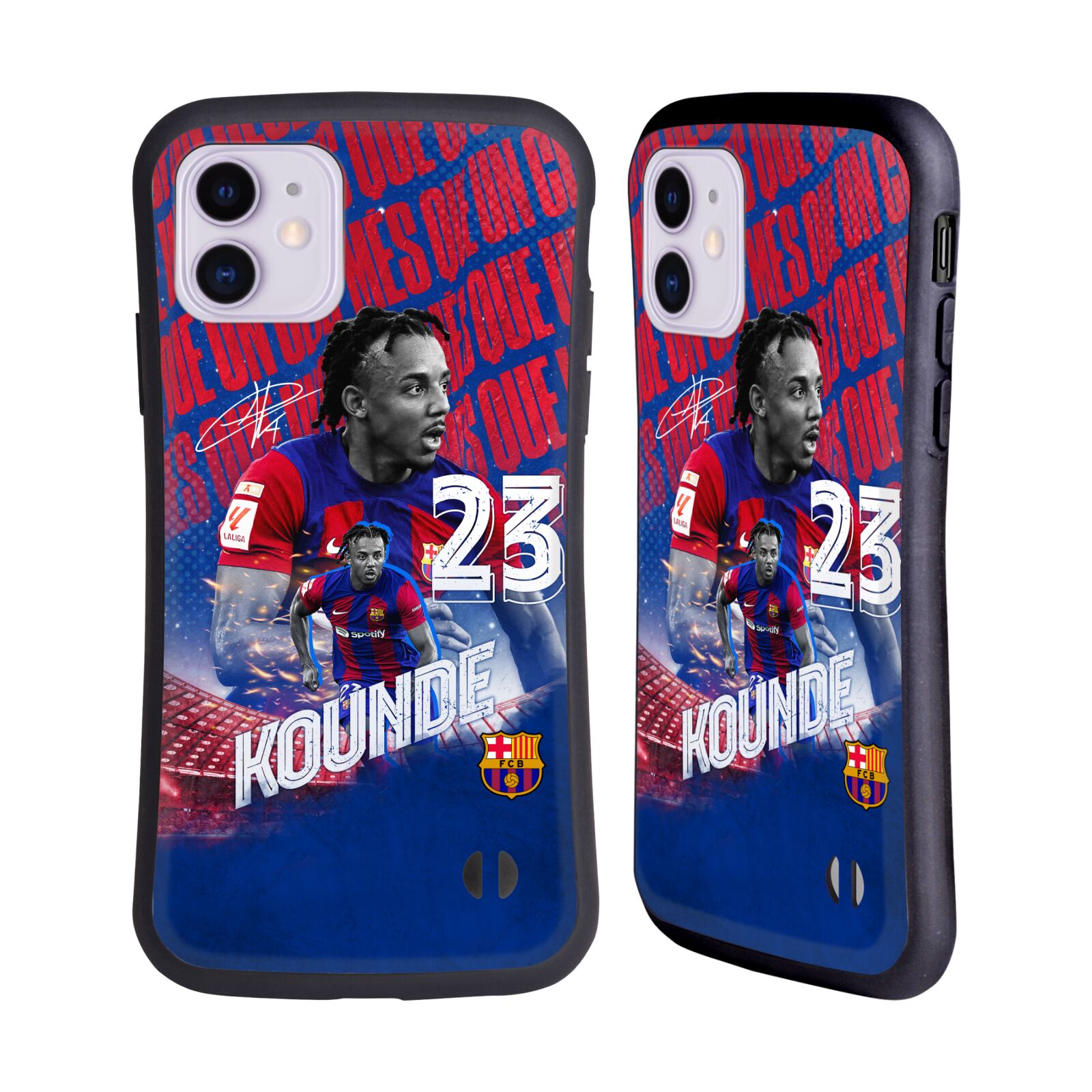 Odolný zadní obal pro mobil Apple Iphone 11 - HEAD CASE - FC Barcelona - Jules Koundé
