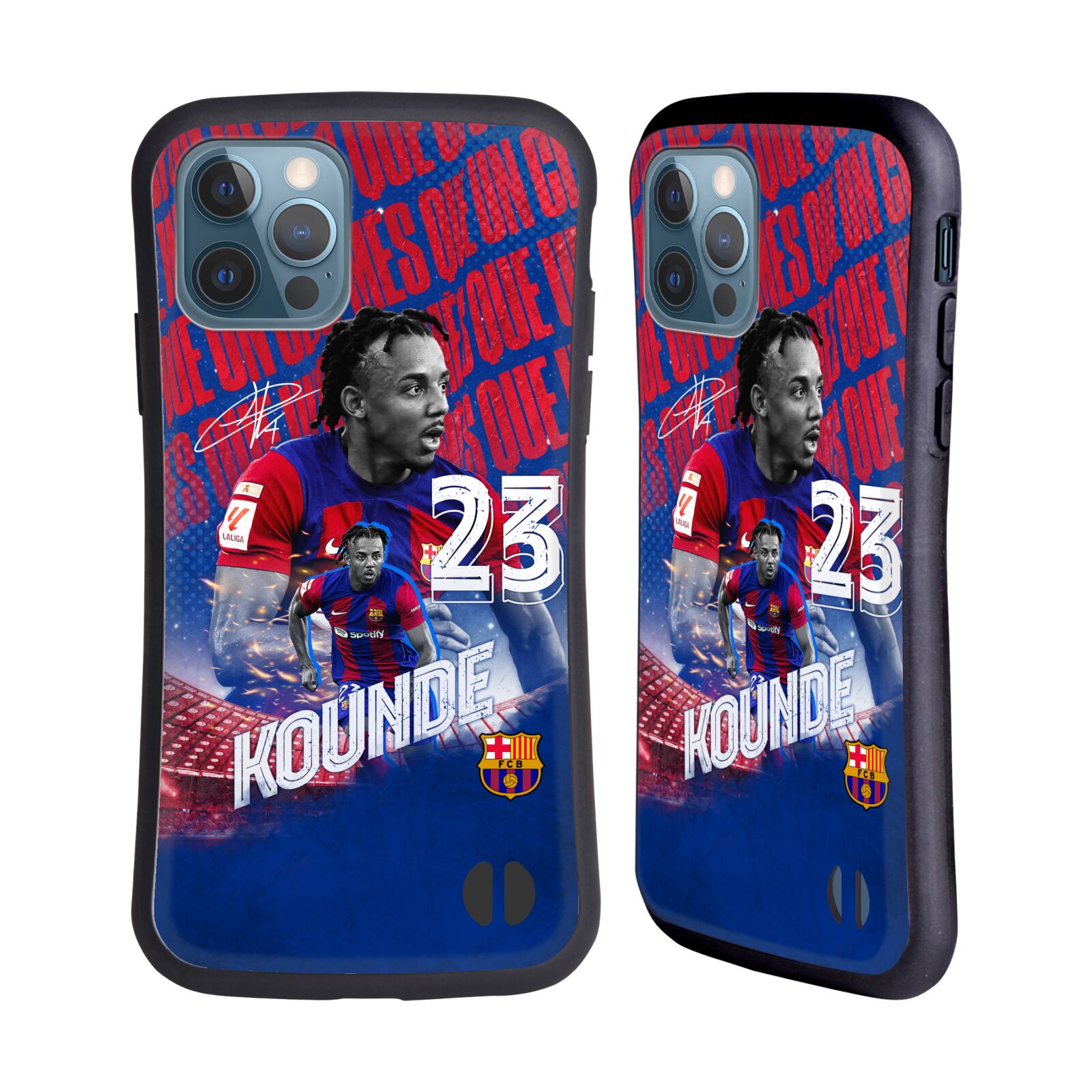 Odolný zadní obal pro mobil Apple iPhone 12 / iPhone 12 Pro - HEAD CASE - FC Barcelona - Jules Koundé