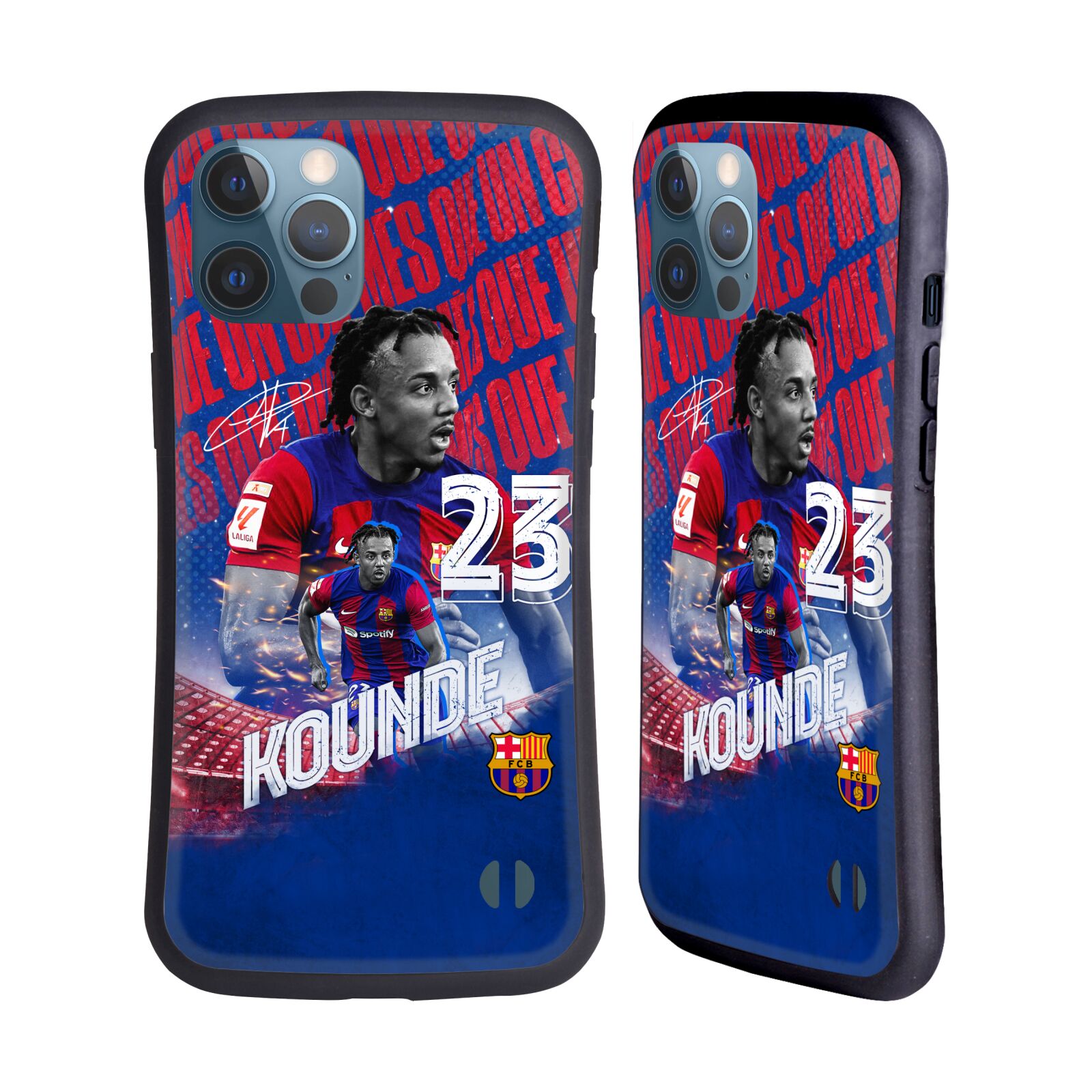 Odolný zadní obal pro mobil Apple iPhone 12 PRO MAX - HEAD CASE - FC Barcelona - Jules Koundé