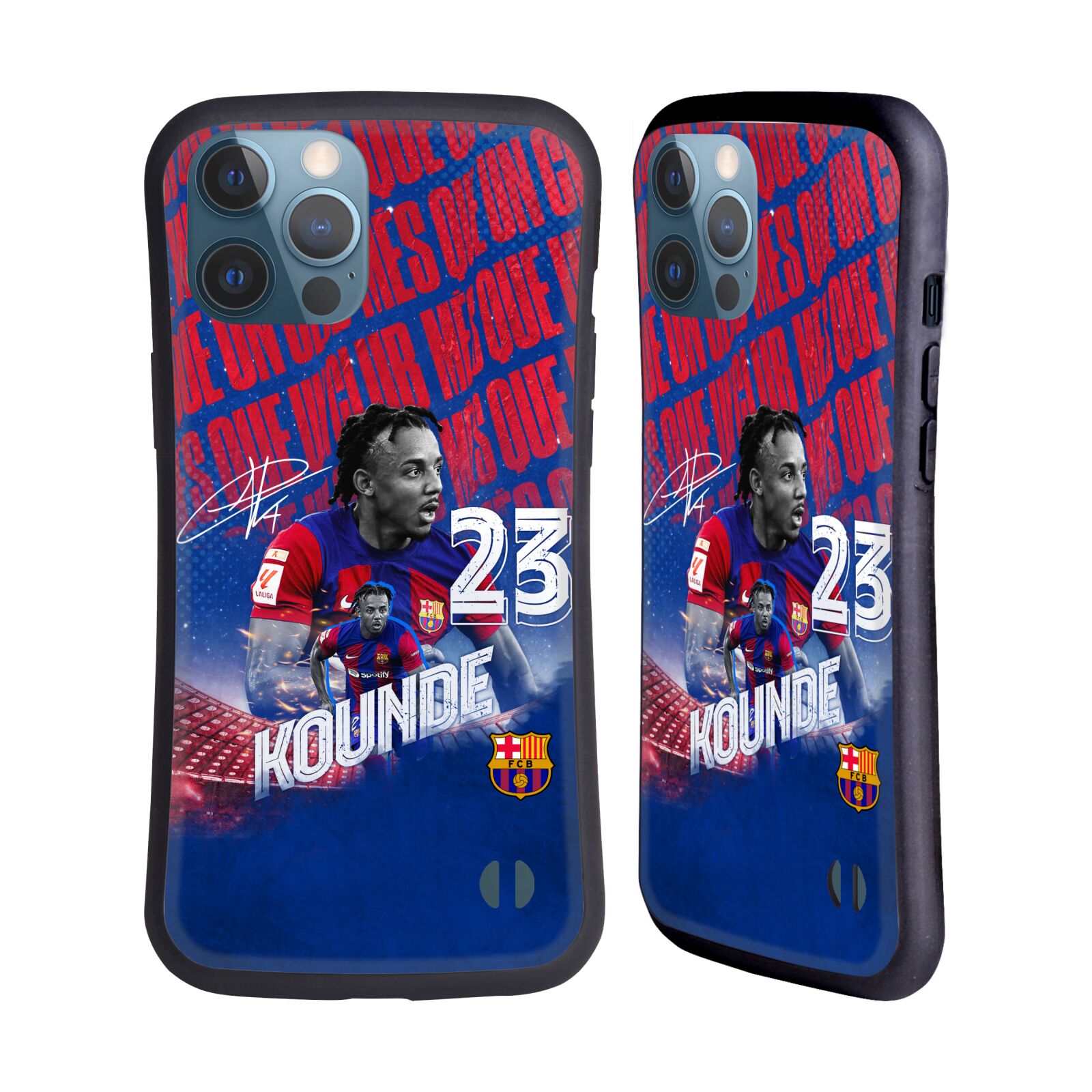 Odolný zadní obal pro mobil Apple iPhone 13 PRO MAX - HEAD CASE - FC Barcelona - Jules Koundé