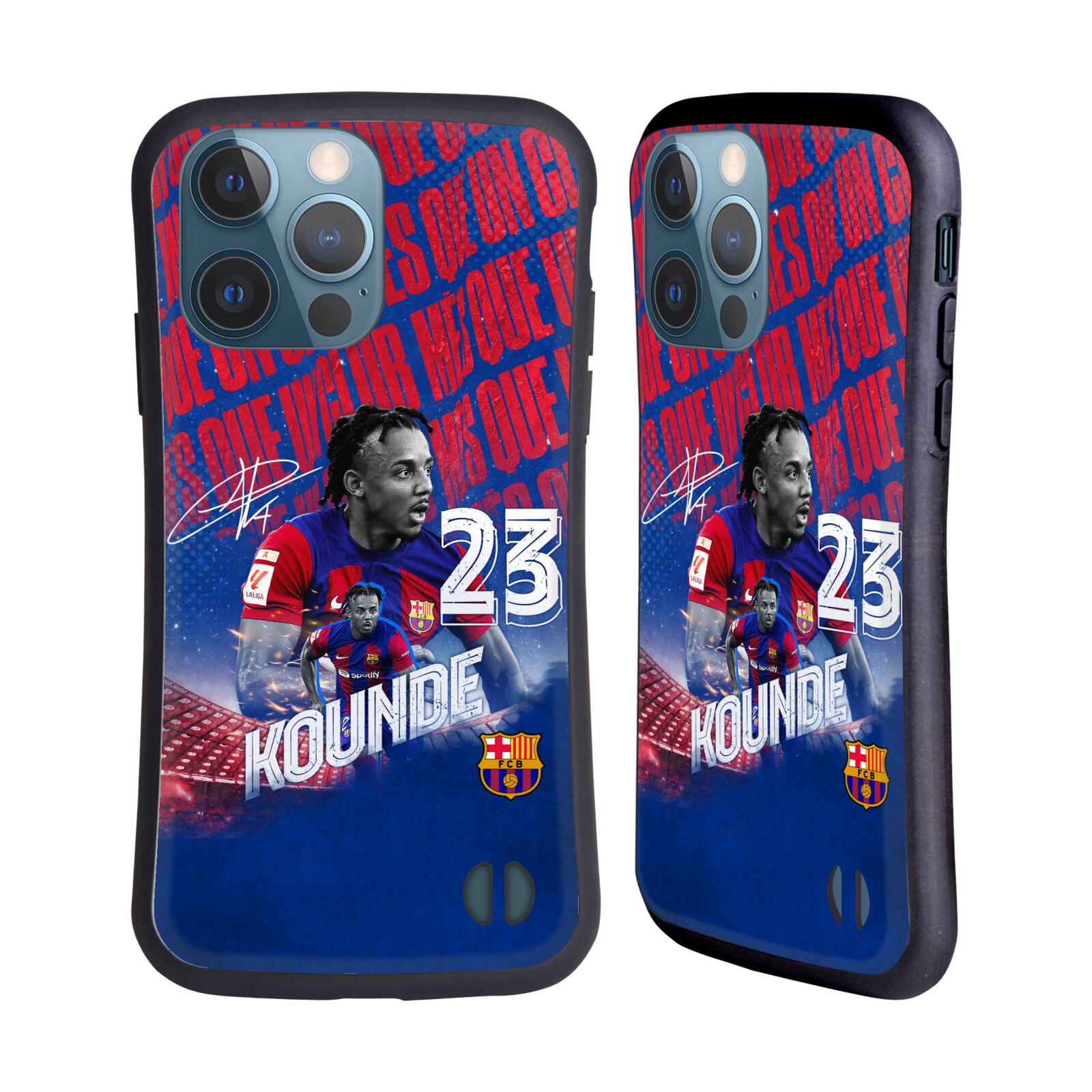 Odolný zadní obal pro mobil Apple iPhone 13 PRO - HEAD CASE - FC Barcelona - Jules Koundé