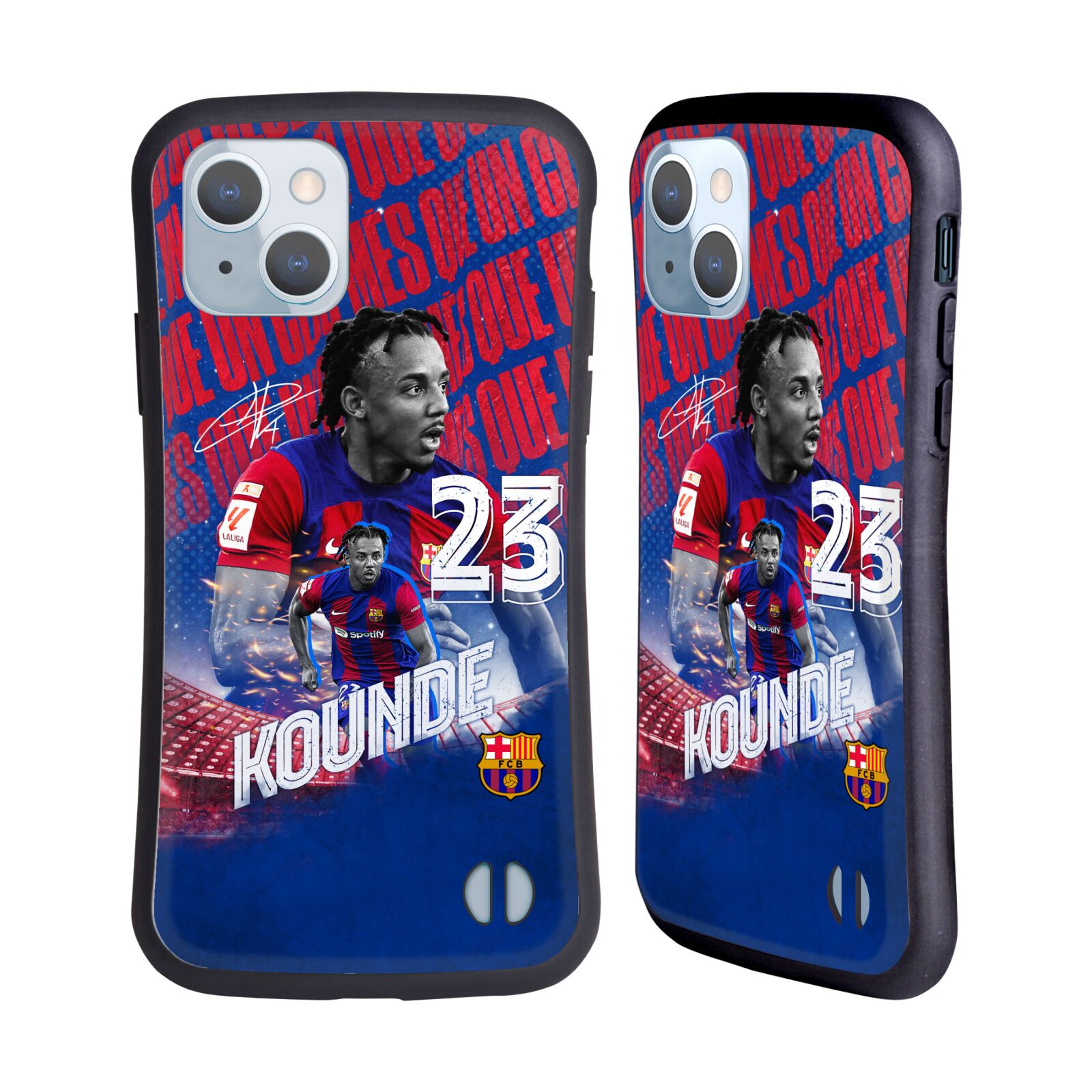 Odolný zadní obal pro mobil Apple iPhone 14 - HEAD CASE - FC Barcelona - Jules Koundé
