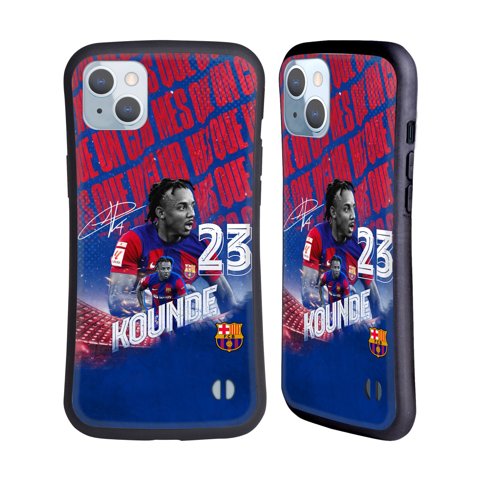 Odolný zadní obal pro mobil Apple iPhone 14 PLUS - HEAD CASE - FC Barcelona - Jules Koundé