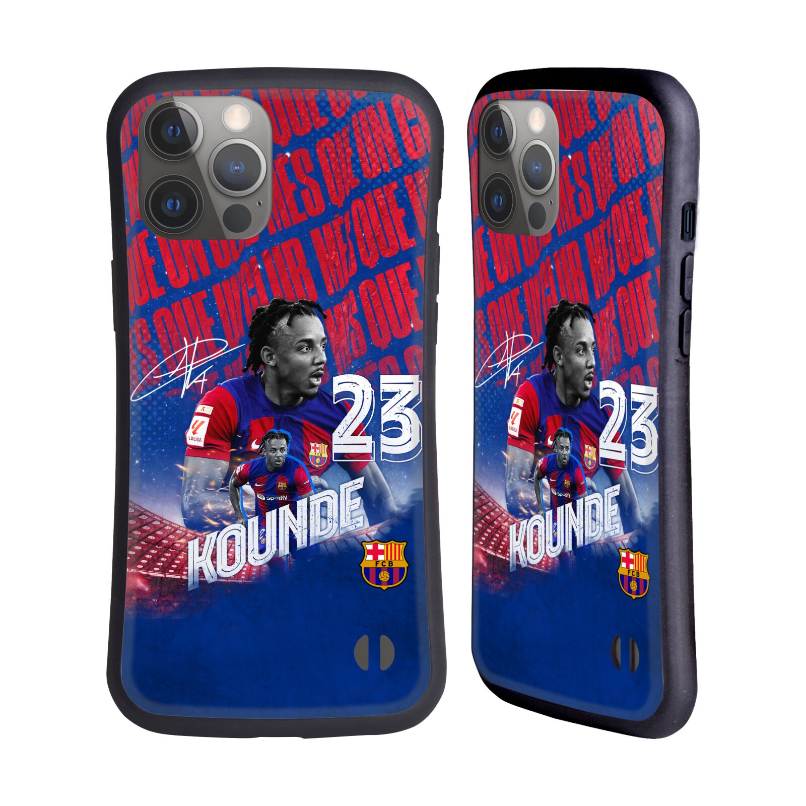 Odolný zadní obal pro mobil Apple iPhone 14 PRO MAX - HEAD CASE - FC Barcelona - Jules Koundé