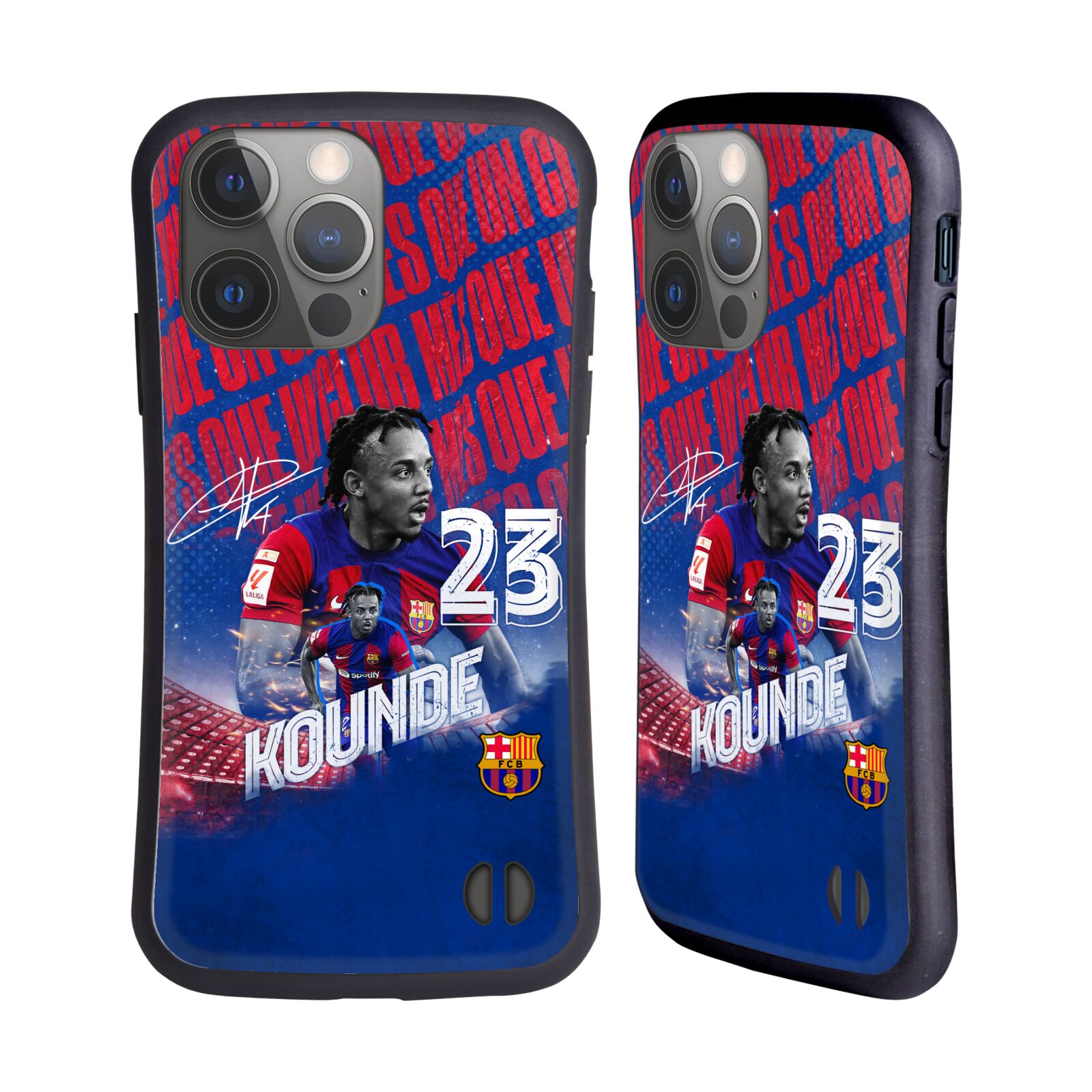 Odolný zadní obal pro mobil Apple iPhone 14 PRO - HEAD CASE - FC Barcelona - Jules Koundé