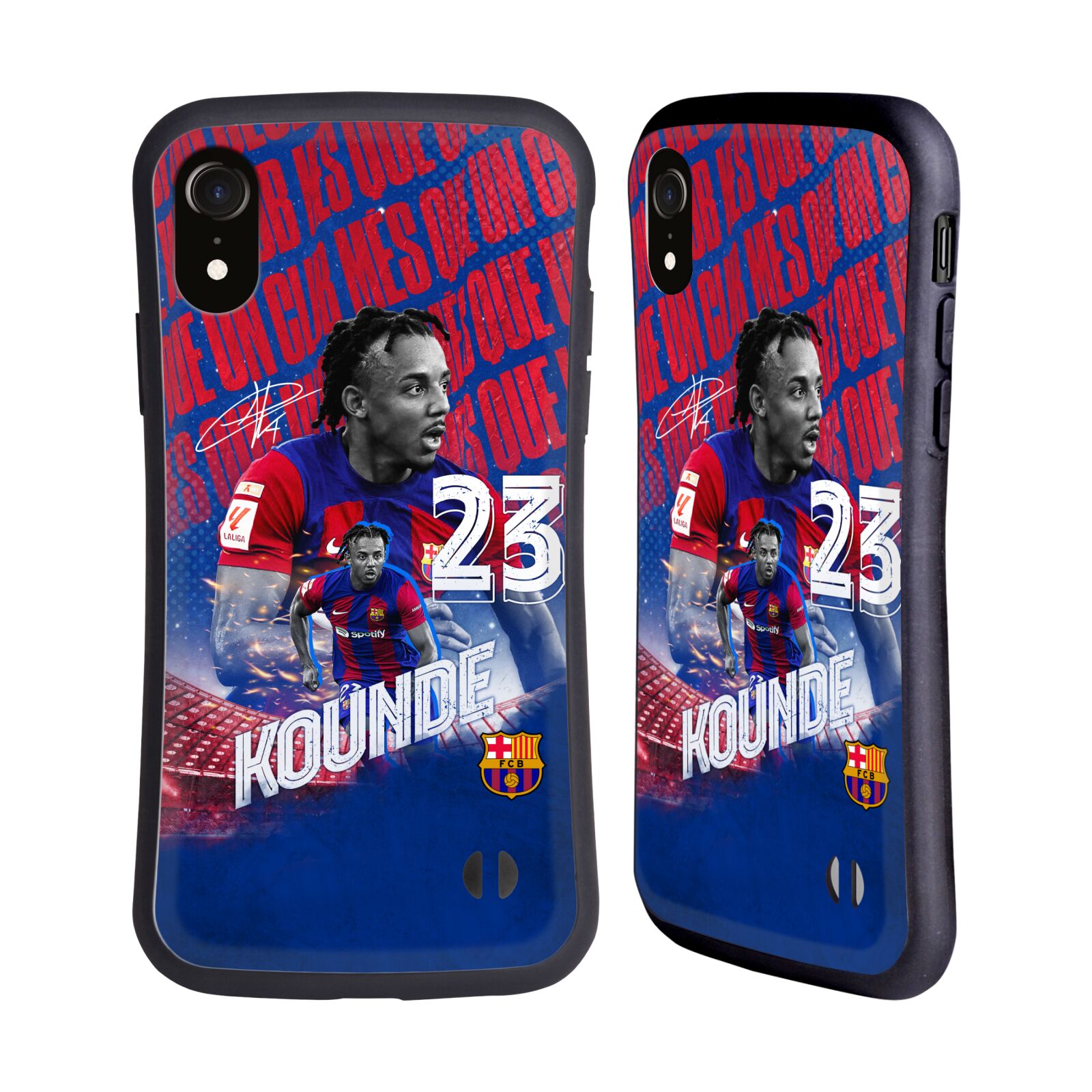 Odolný zadní obal pro mobil Apple Iphone XR - HEAD CASE - FC Barcelona - Jules Koundé