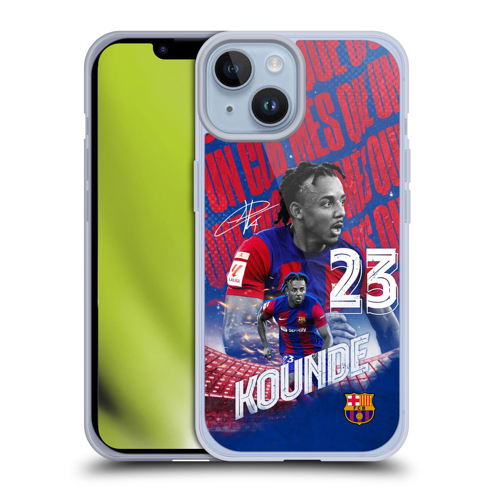 Obal na mobil Apple Iphone 14 - HEAD CASE - FC BARCELONA - Jules Koundé