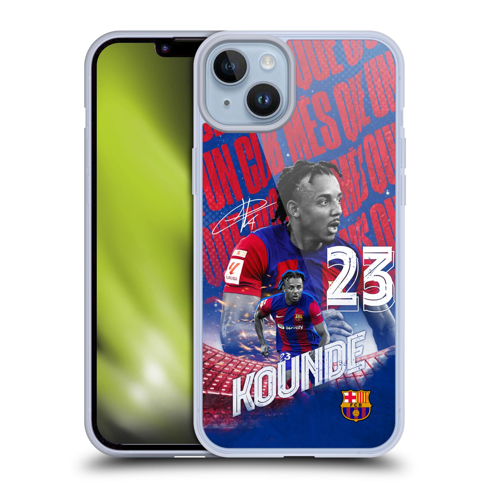 Obal na mobil Apple Iphone 14 PLUS - HEAD CASE - FC BARCELONA - Jules Koundé