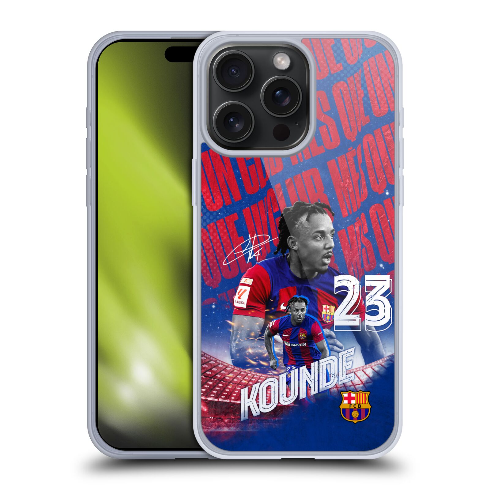 Obal na mobil Apple Iphone 15 PRO MAX - HEAD CASE - FC BARCELONA - Jules Koundé