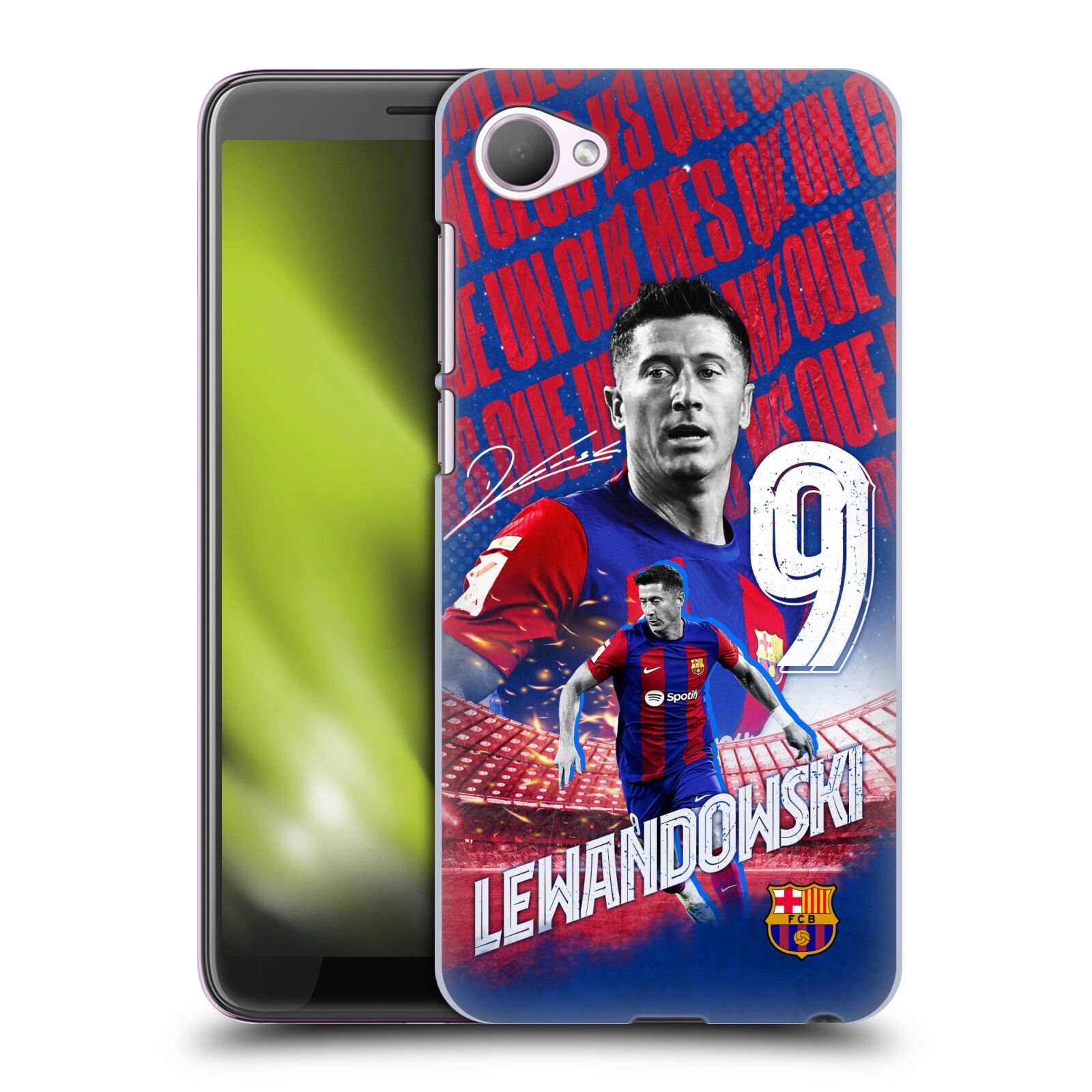 Obal na mobil HTC Desire 12 / Desire 12 DUAL SIM - HEAD CASE - FC BARCELONA - Robert Lewandowski