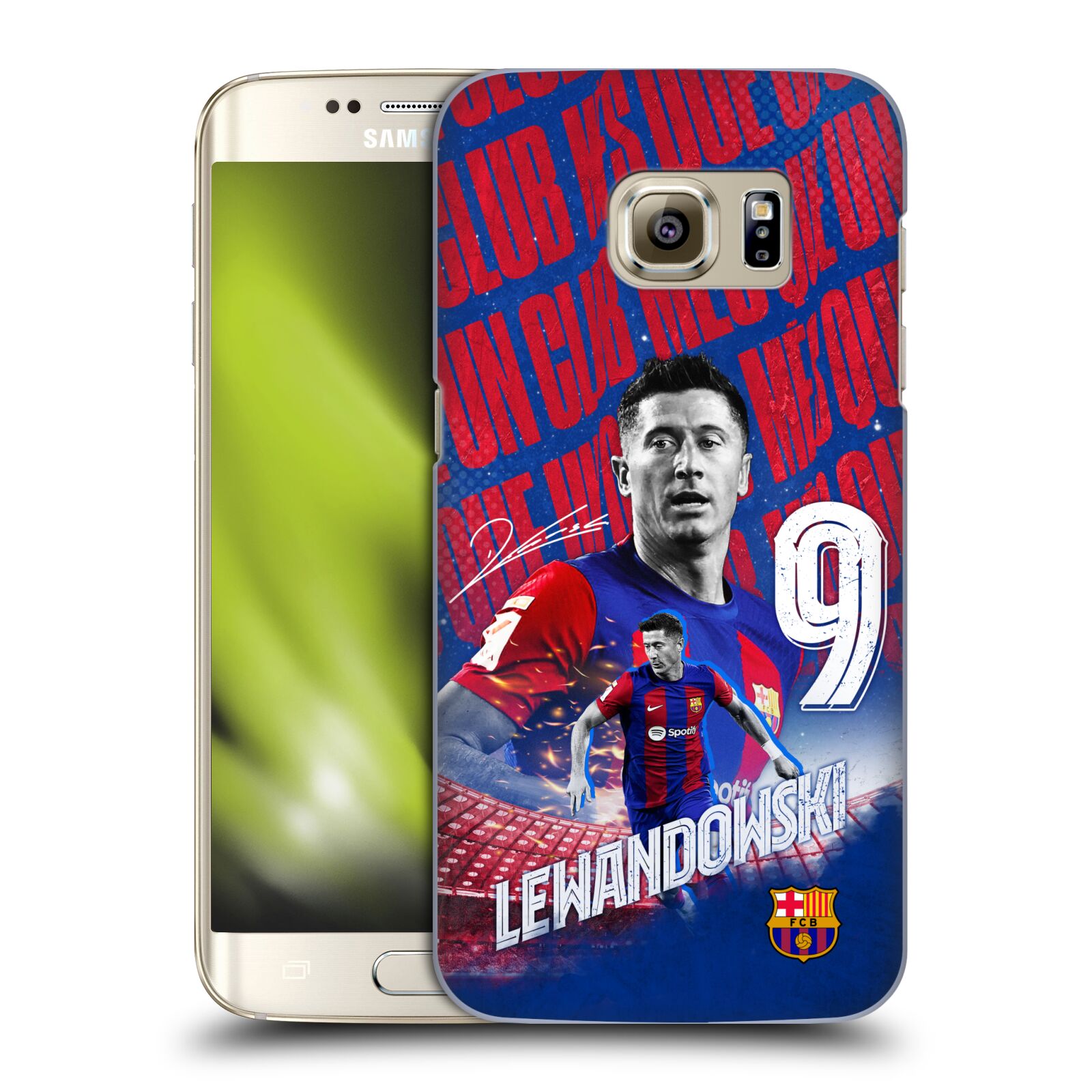 Obal na mobil Samsung Galaxy S7 EDGE - HEAD CASE - FC BARCELONA - Robert Lewandowski