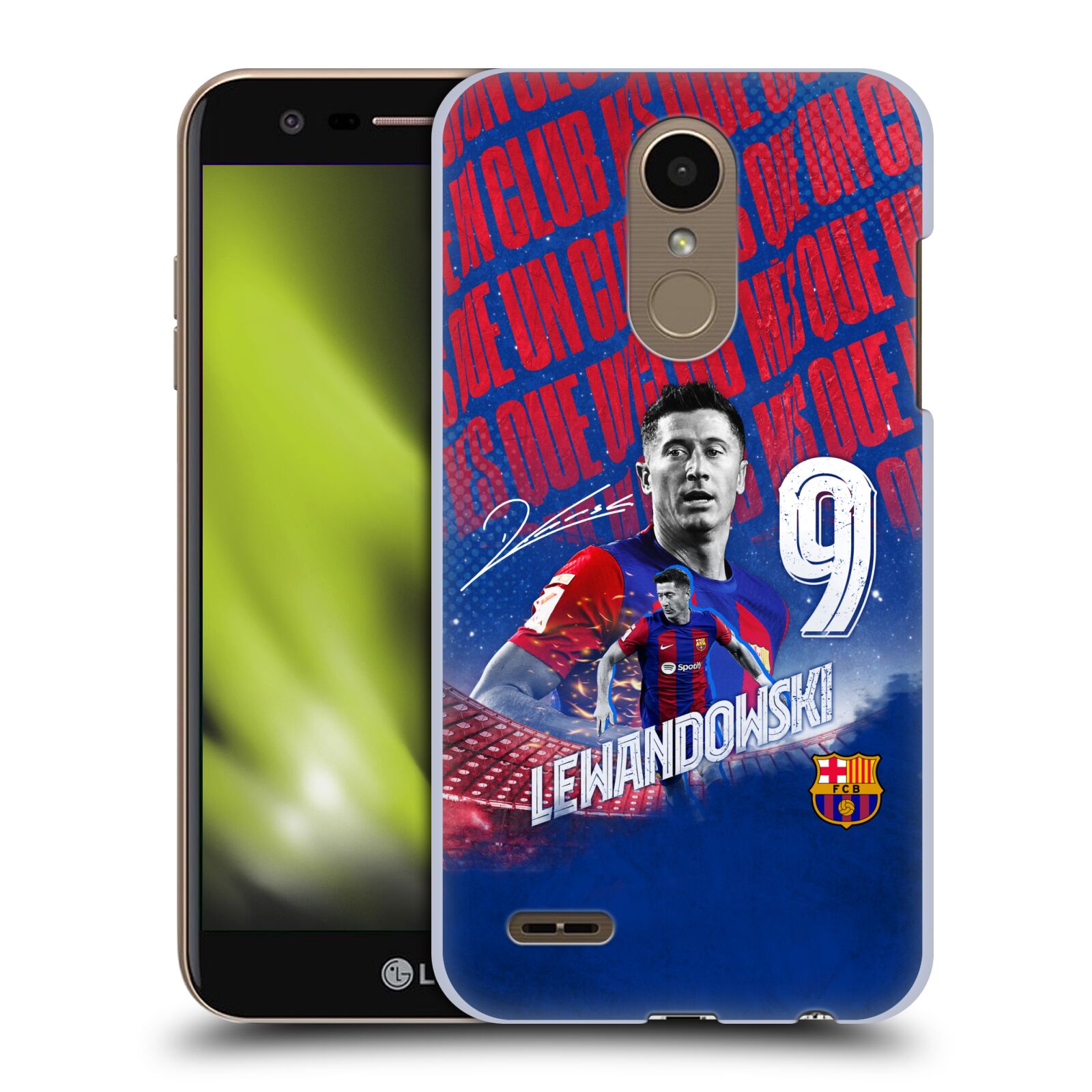 Obal na mobil LG K10 2018 - HEAD CASE - FC BARCELONA - Robert Lewandowski