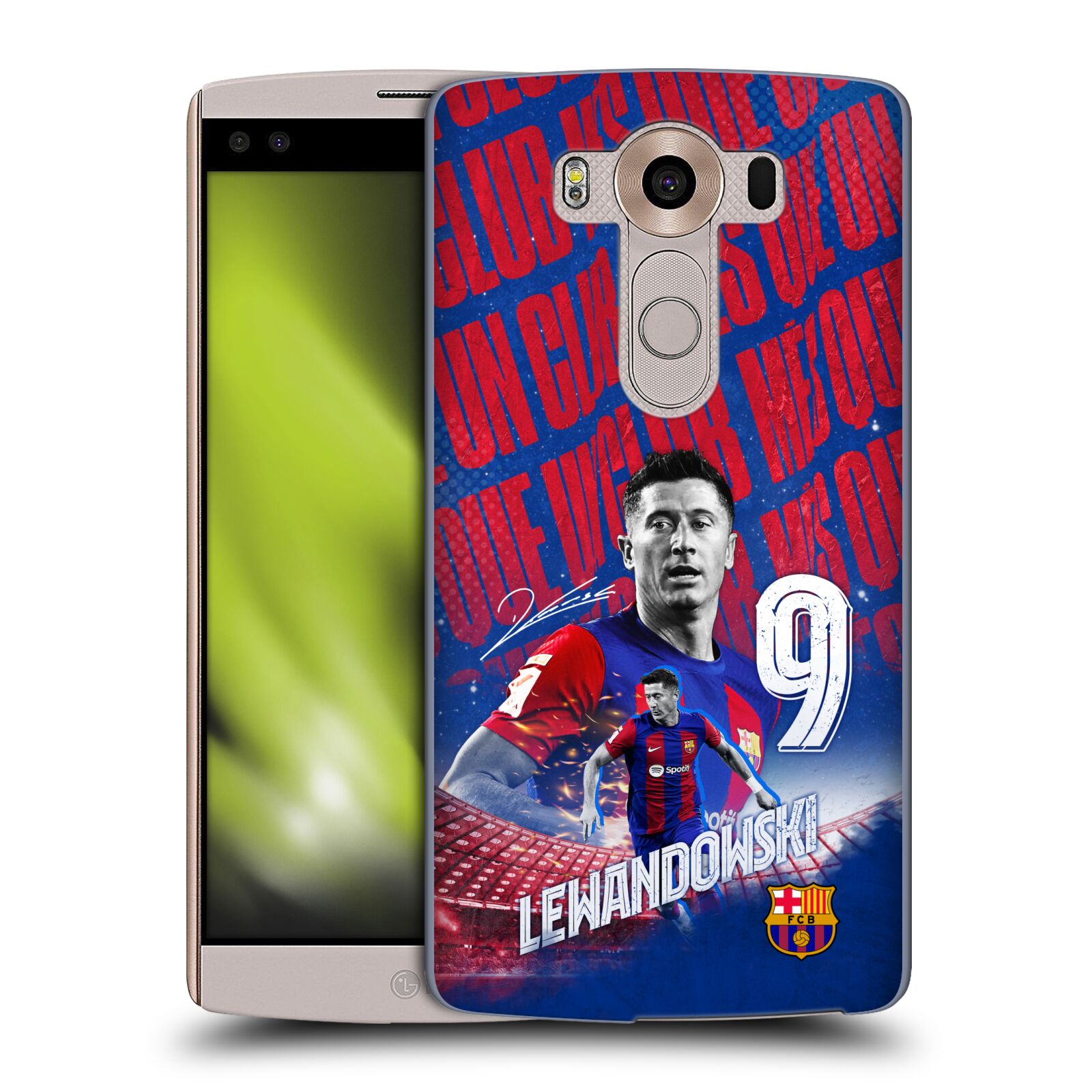 Obal na mobil LG V10 - HEAD CASE - FC BARCELONA - Robert Lewandowski
