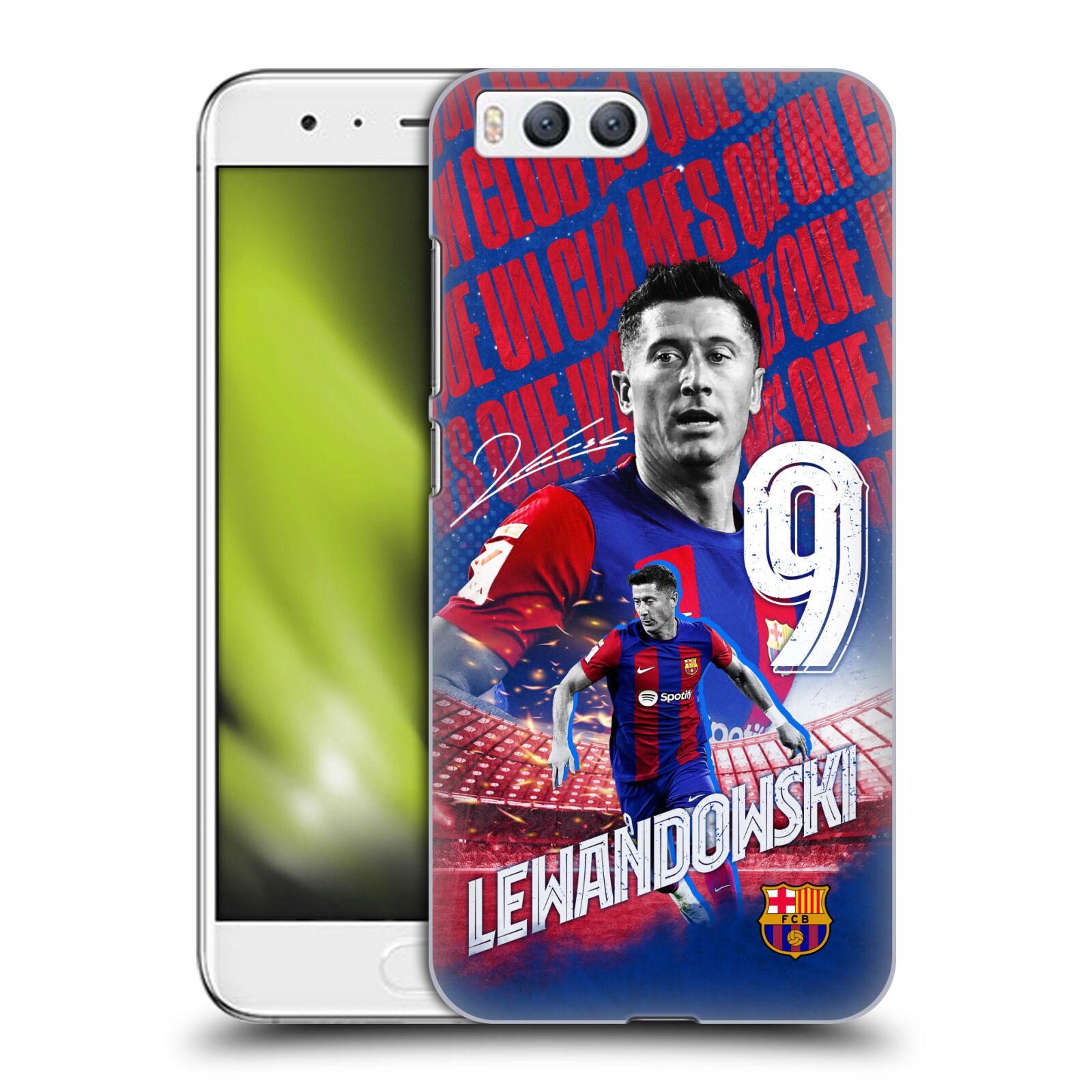 Obal na mobil Xiaomi MI6 - HEAD CASE - FC BARCELONA - Robert Lewandowski