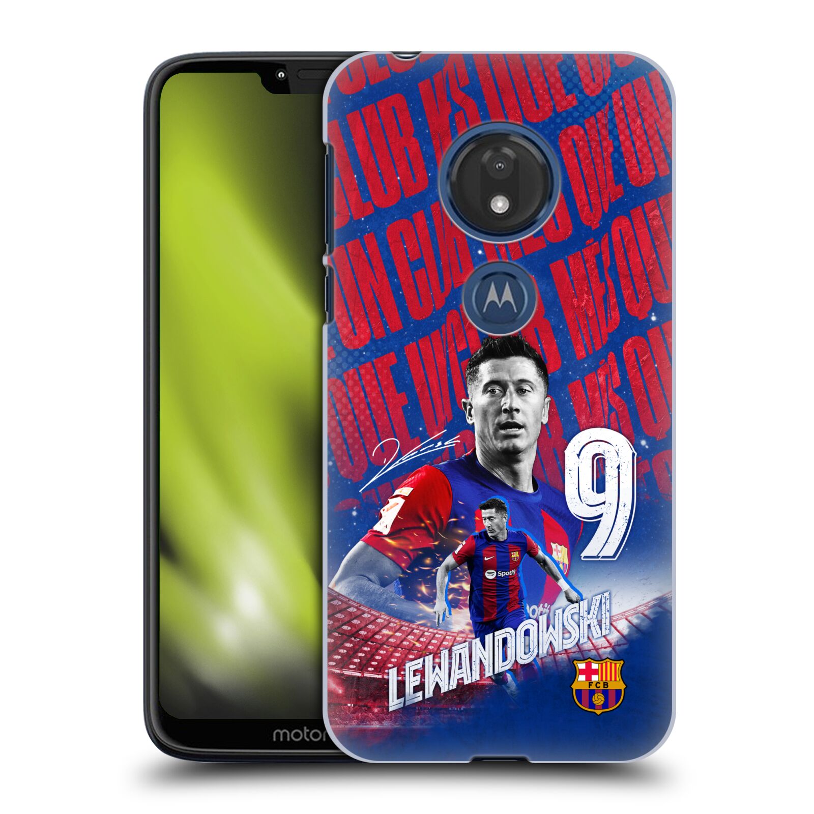 Obal na mobil Motorola Moto G7 Play - HEAD CASE - FC BARCELONA - Robert Lewandowski