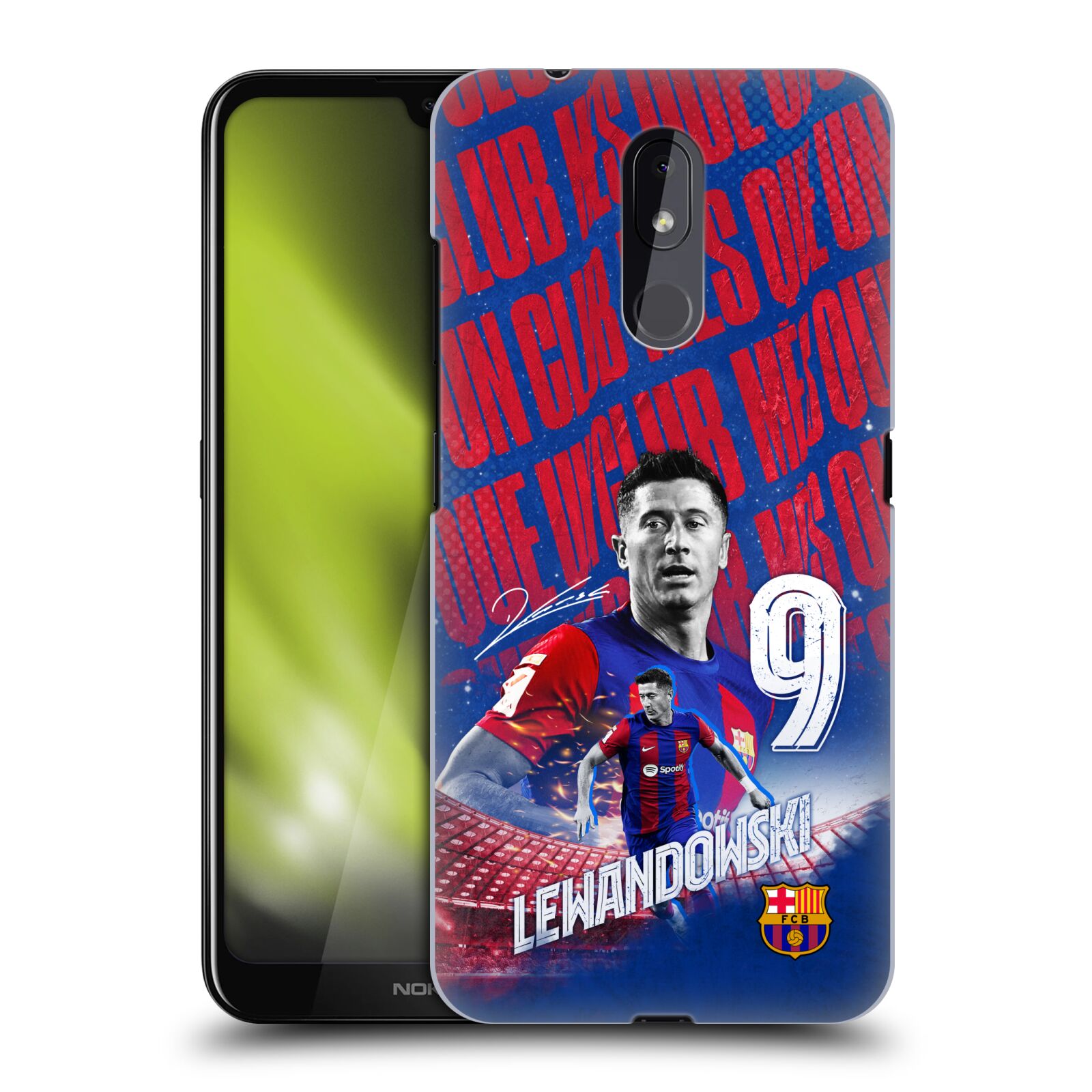 Obal na mobil Nokia 3.2 - HEAD CASE - FC BARCELONA - Robert Lewandowski