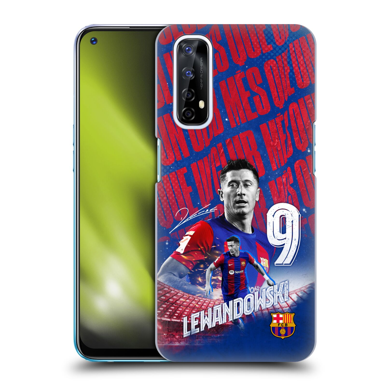 Obal na mobil Realme 7 - HEAD CASE - FC BARCELONA - Robert Lewandowski