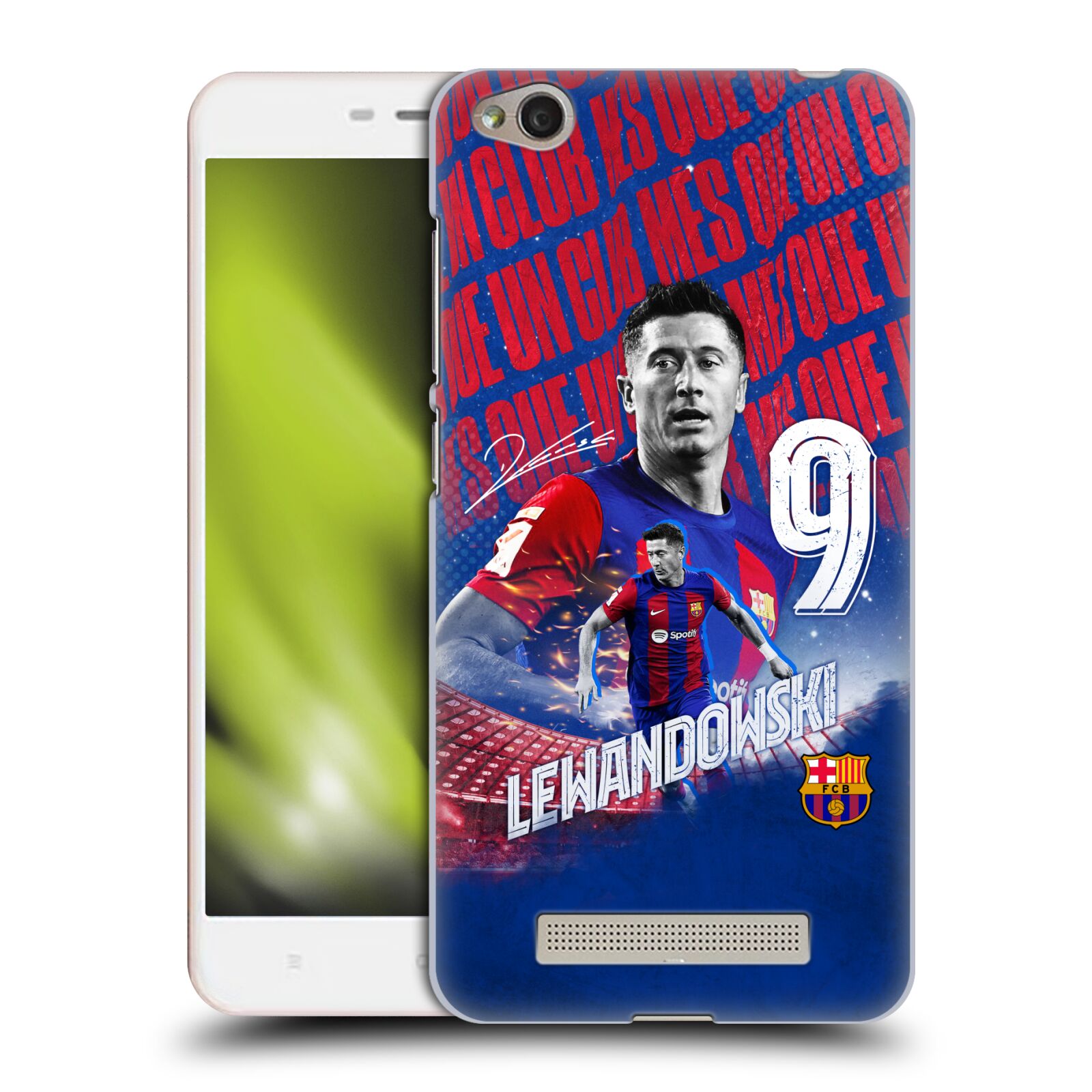 Obal na mobil Xiaomi Redmi 4a - HEAD CASE - FC BARCELONA - Robert Lewandowski