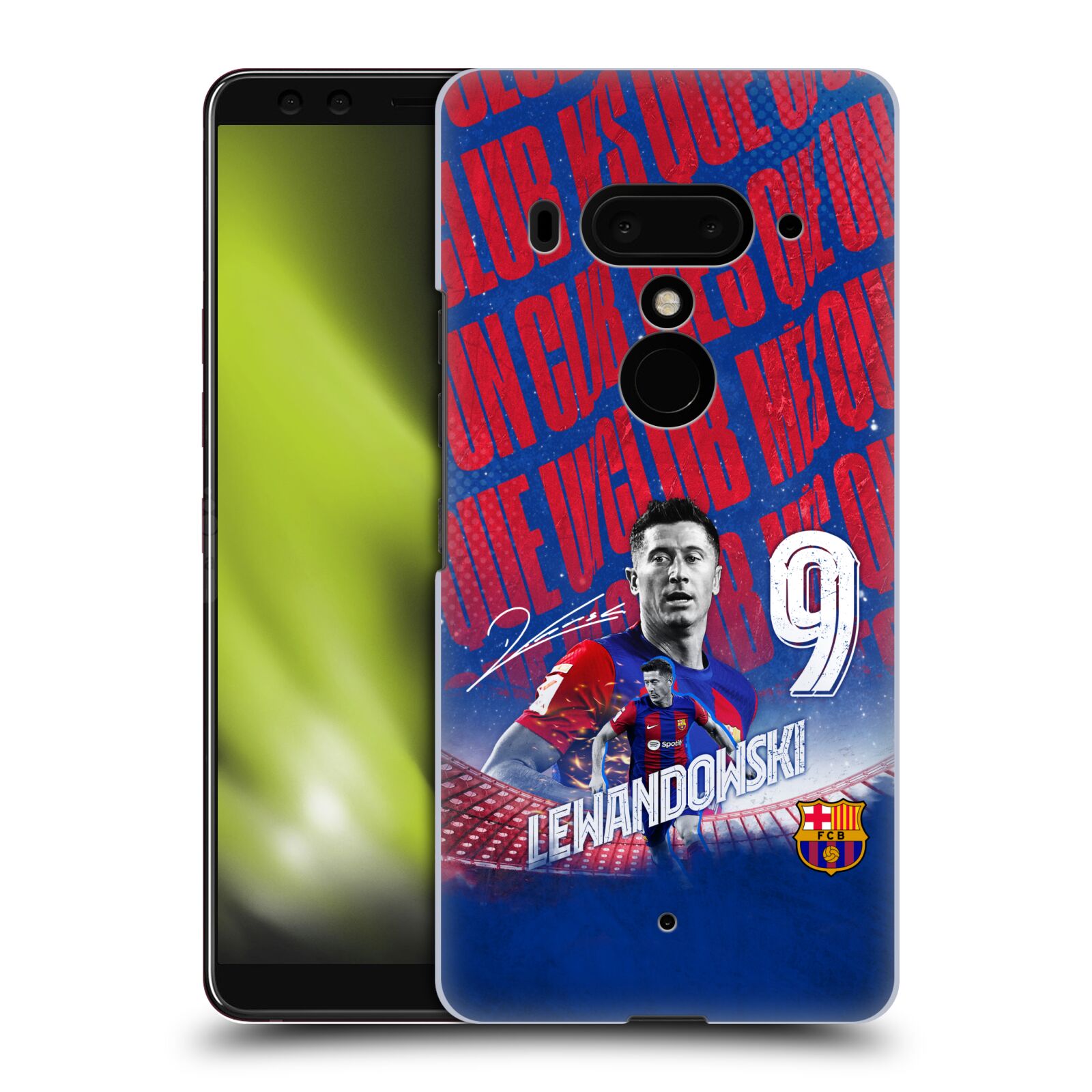 Obal na mobil HTC U 12 PLUS / U 12+ DUAL SIM - HEAD CASE - FC BARCELONA - Robert Lewandowski