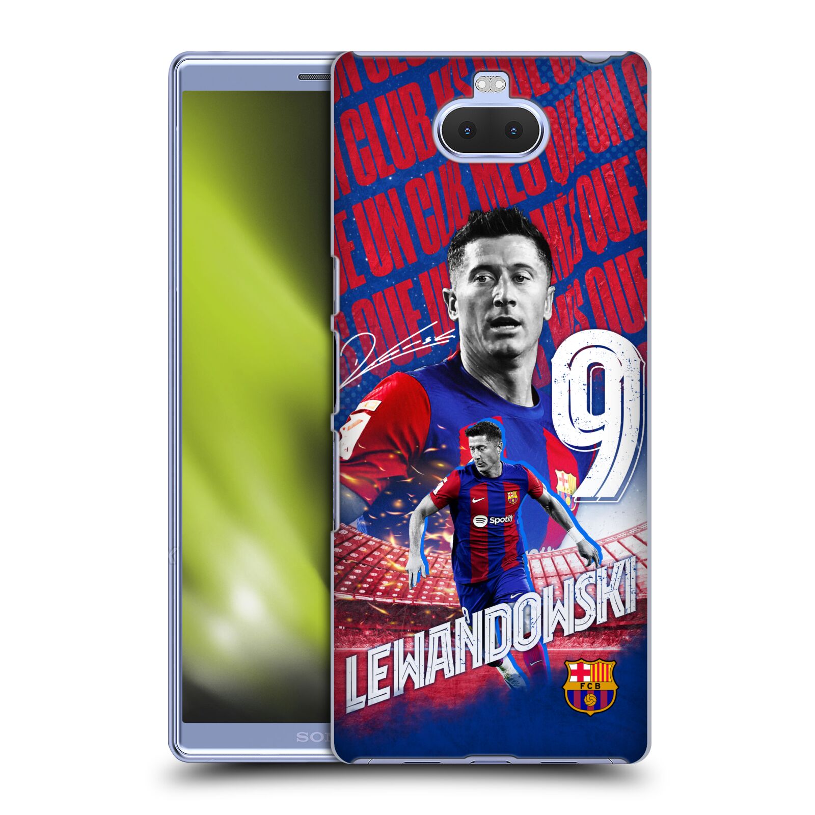 Obal na mobil Sony Xperia 10 - HEAD CASE - FC BARCELONA - Robert Lewandowski