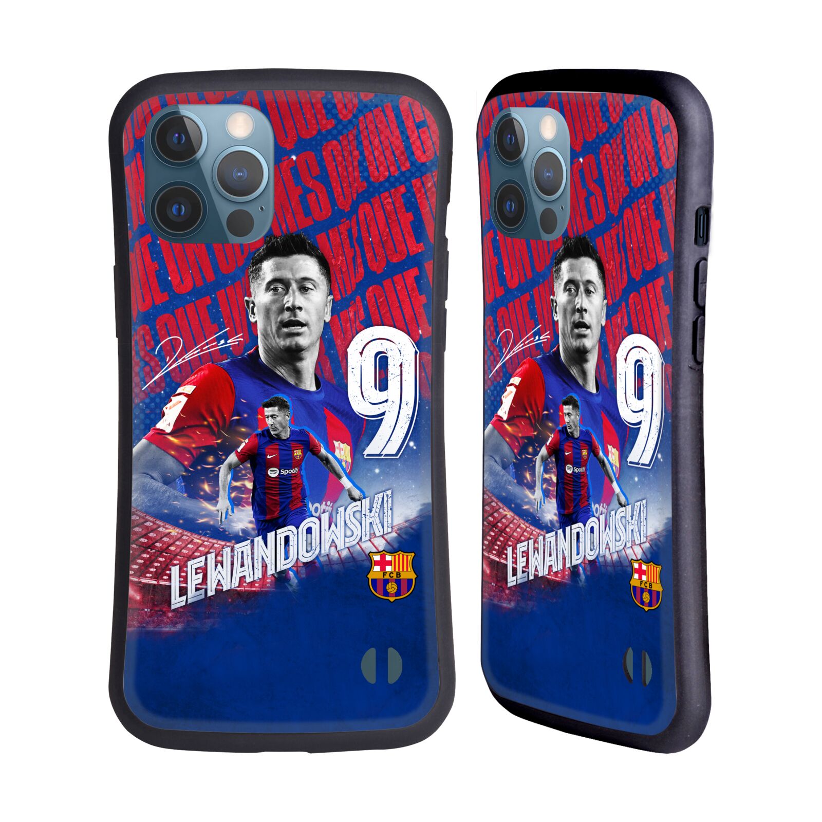 Odolný zadní obal pro mobil Apple iPhone 12 PRO MAX - HEAD CASE - FC Barcelona - Robert Lewandowski